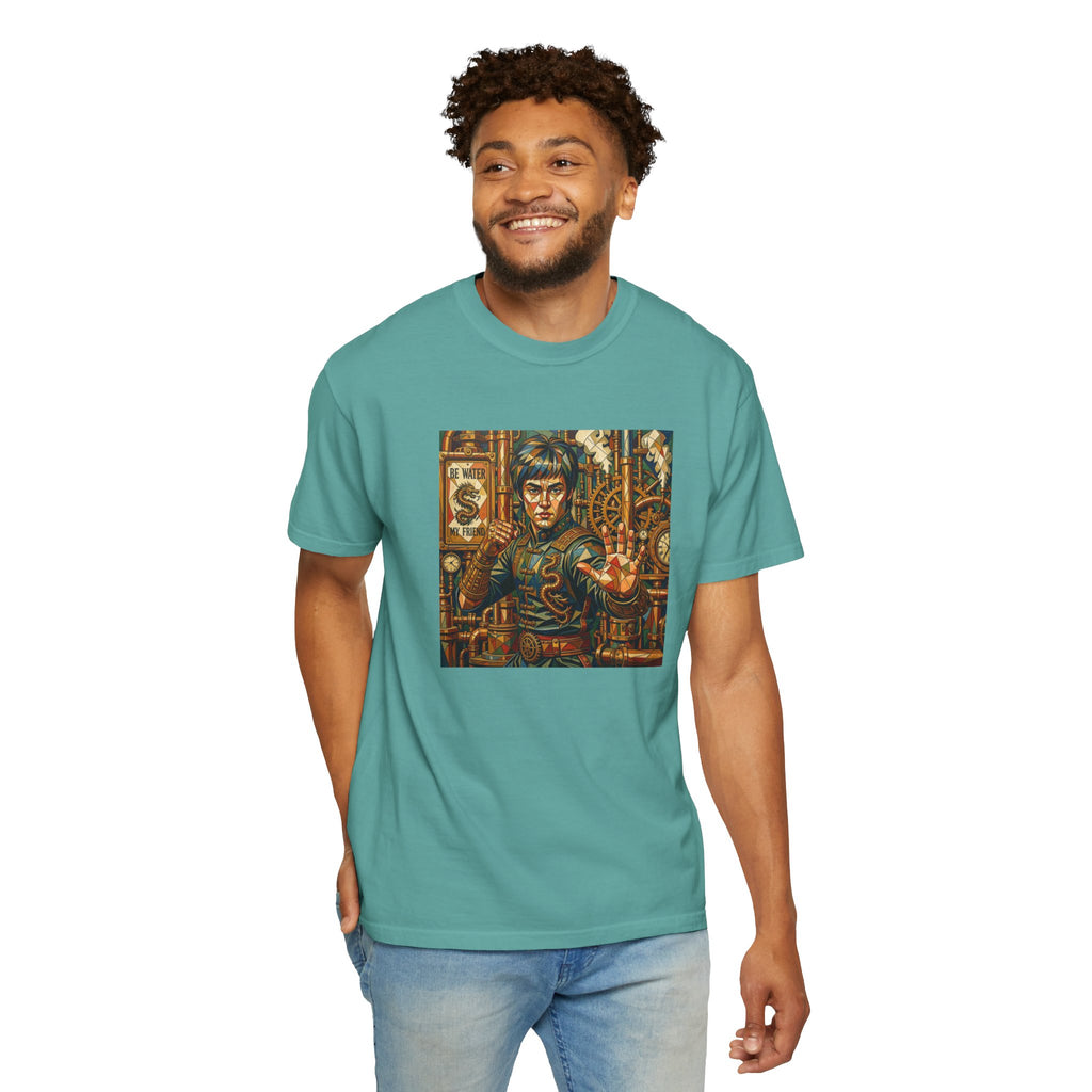 Steampunk Geo-pattern Bruce Lee T-shirt