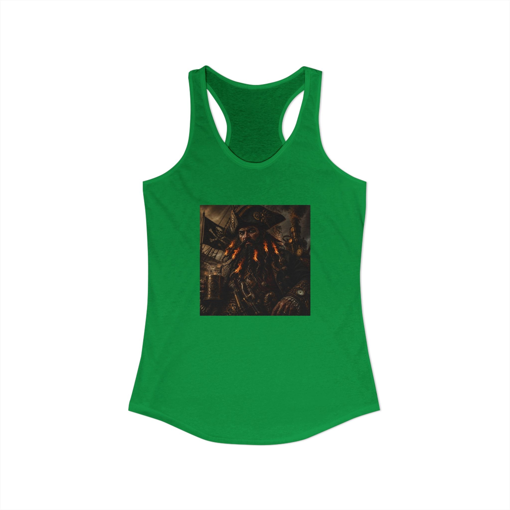 Women's Ideal Racerback Tank -  Steam punk Black Beard-Pirate