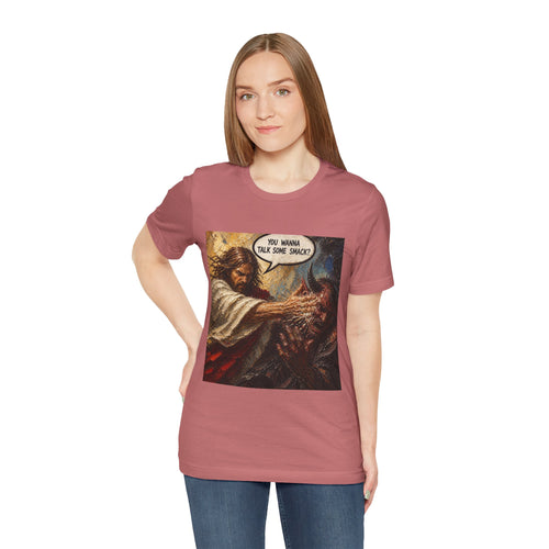Graphic Tee — Bold Comic-Style ‘You Wanna Talk Some Smack?’ Design