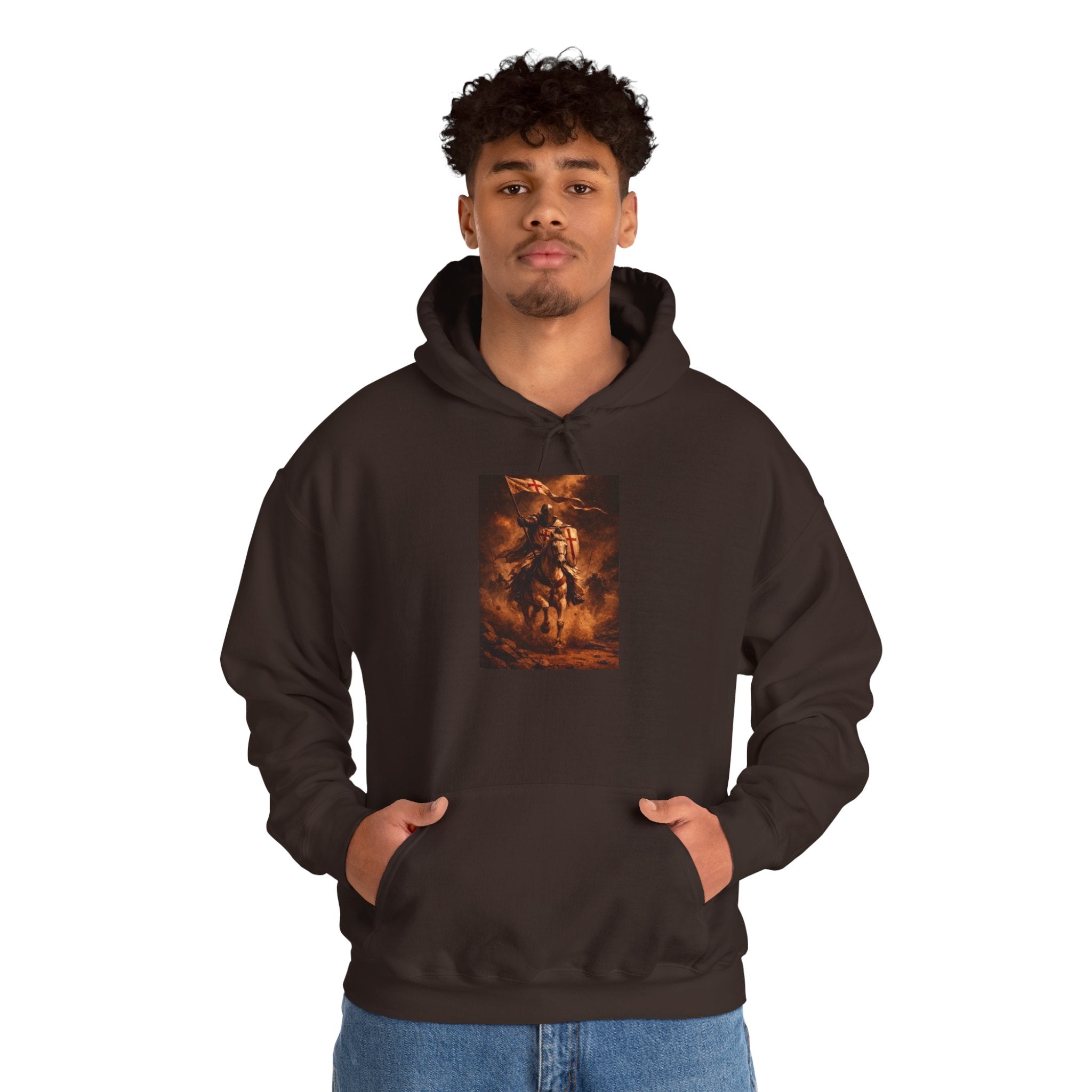 Mythic Rider Hoodie — Fiery Horseman Graphic Sweatshirt