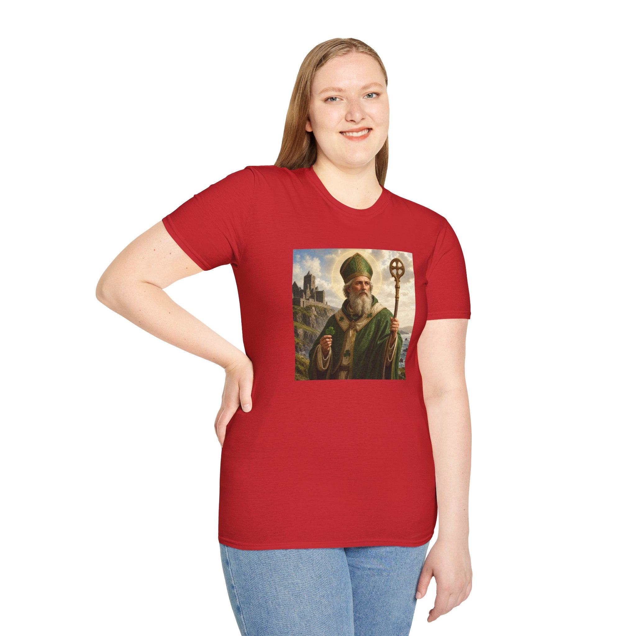 Saint Patrick T‑Shirt — Vintage Celtic Bishop Design