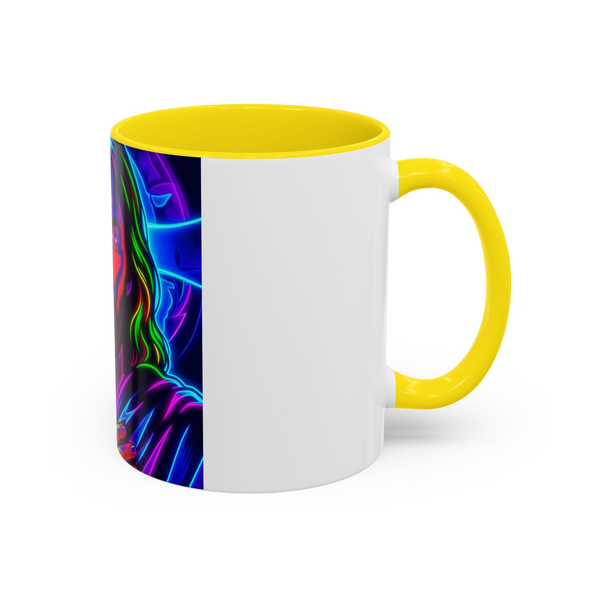 Neon Jesus Accent Coffee Mug – Vibrant Spiritual Art 11oz/15oz