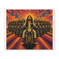 Motorcycle Jesus Canvas Print — Psychedelic Biker Wall Art