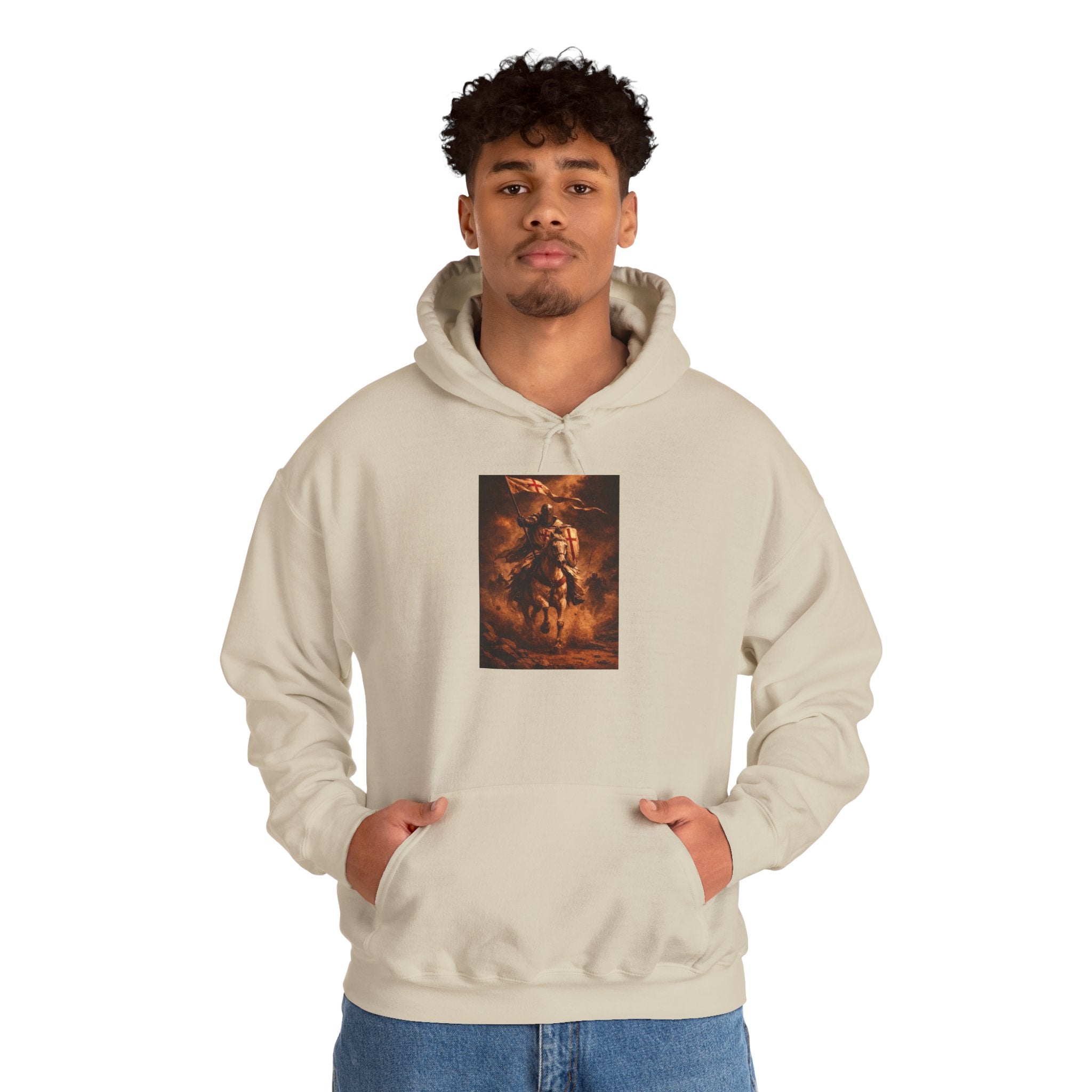 Mythic Rider Hoodie — Fiery Horseman Graphic Sweatshirt