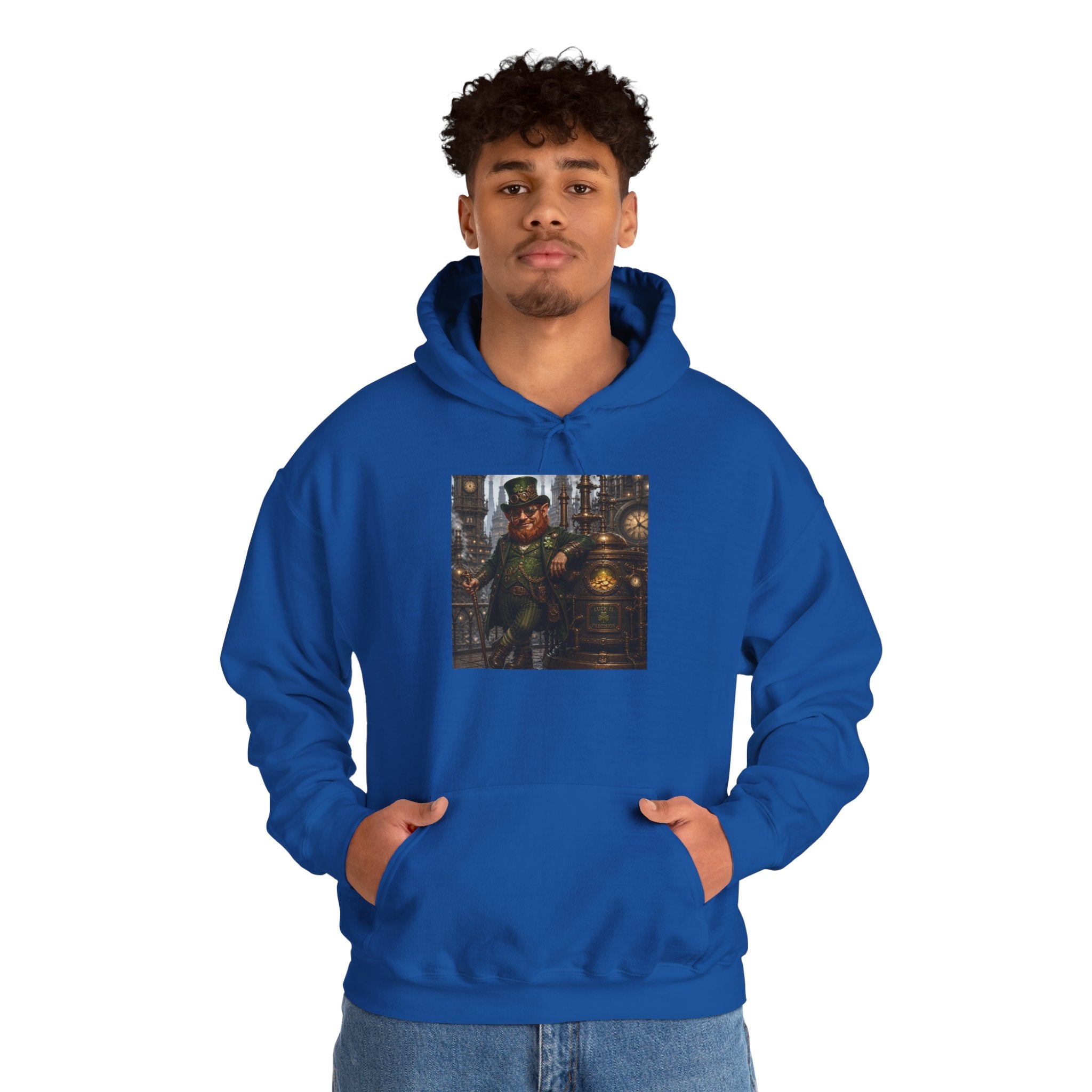 Steampunk City Explorer Hoodie — Vintage Sci‑Fi Pilot Graphic