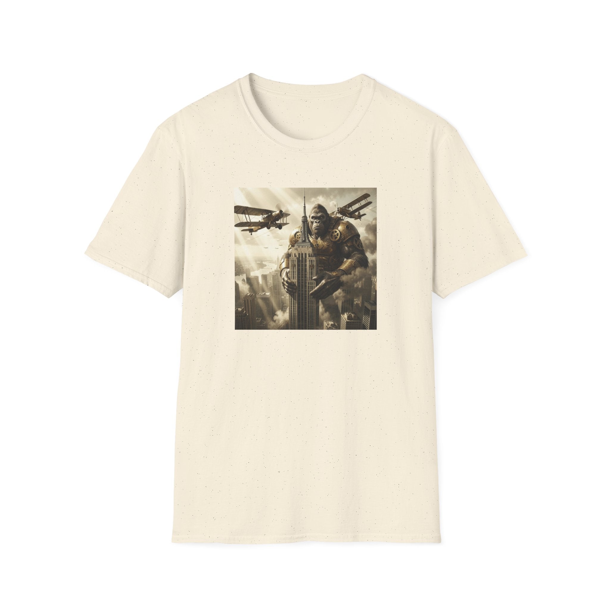 King Kong Cityscape T-Shirt — Vintage Ape vs Biplanes Graphic Tee