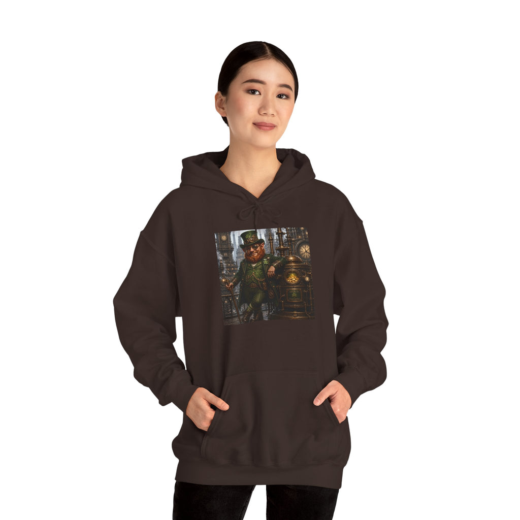 Steampunk City Explorer Hoodie — Vintage Sci‑Fi Pilot Graphic