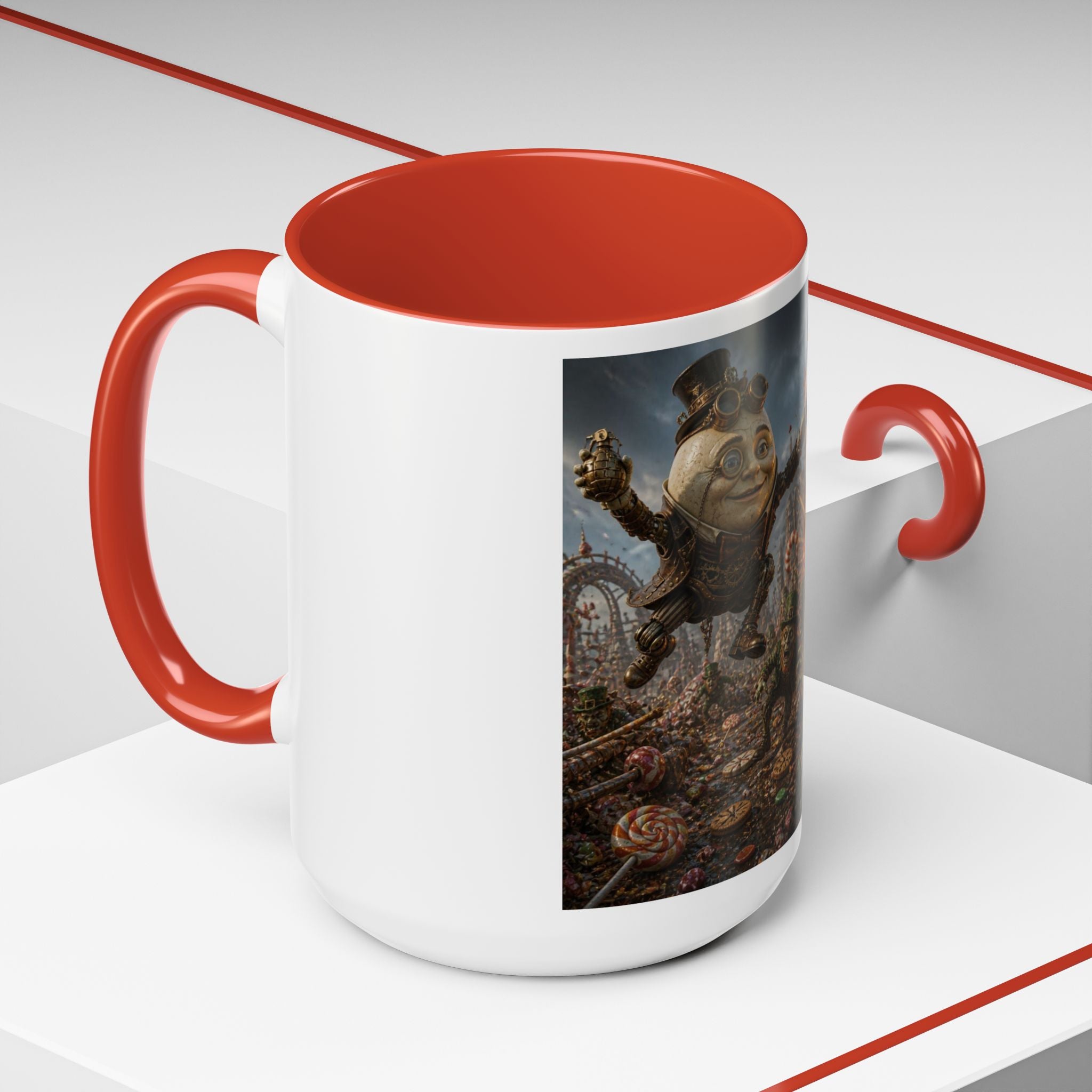 Steampunk Humpty Dumpty Fantasy Coffee Mug — Dark Fantasy Accent Mug (11/15oz)