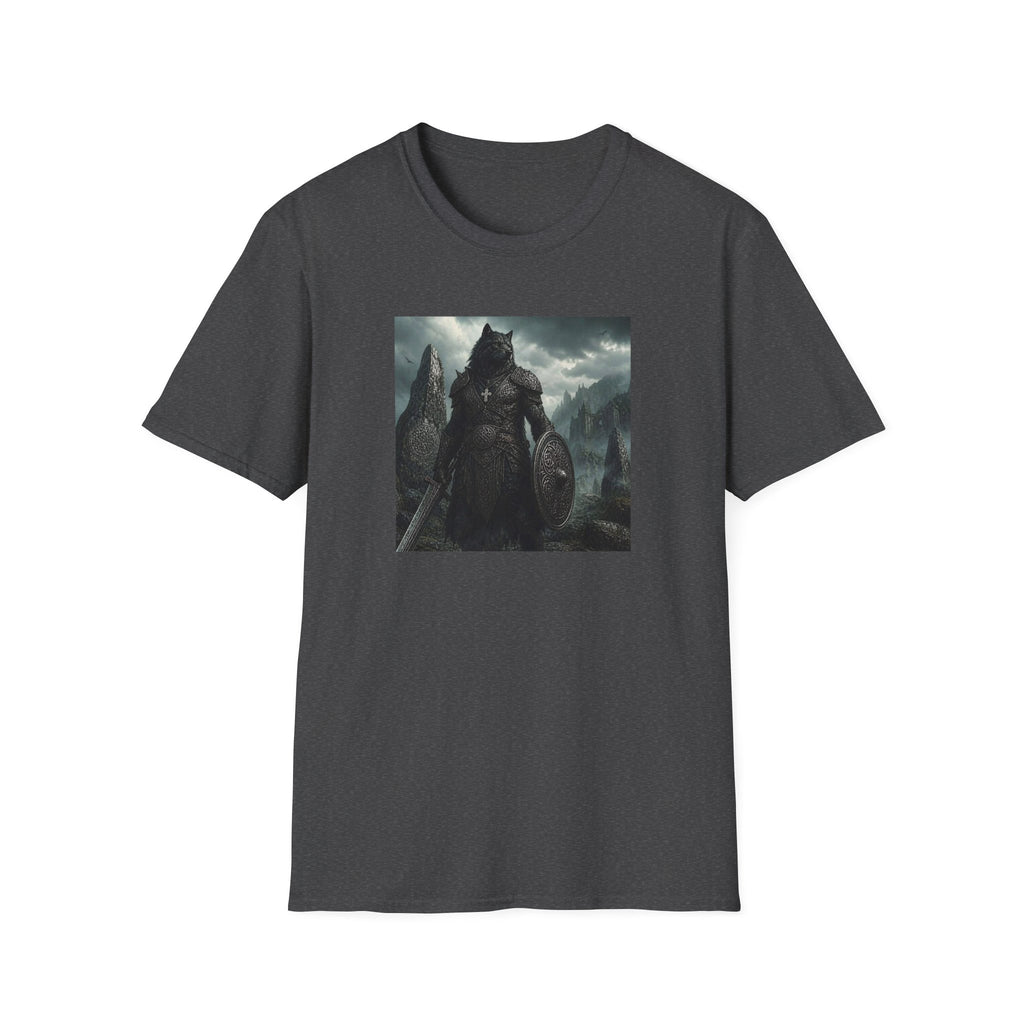 Celtic Wolf Warrior T-Shirt — Dark Fantasy Viking Wolf Knight Graphic Tee