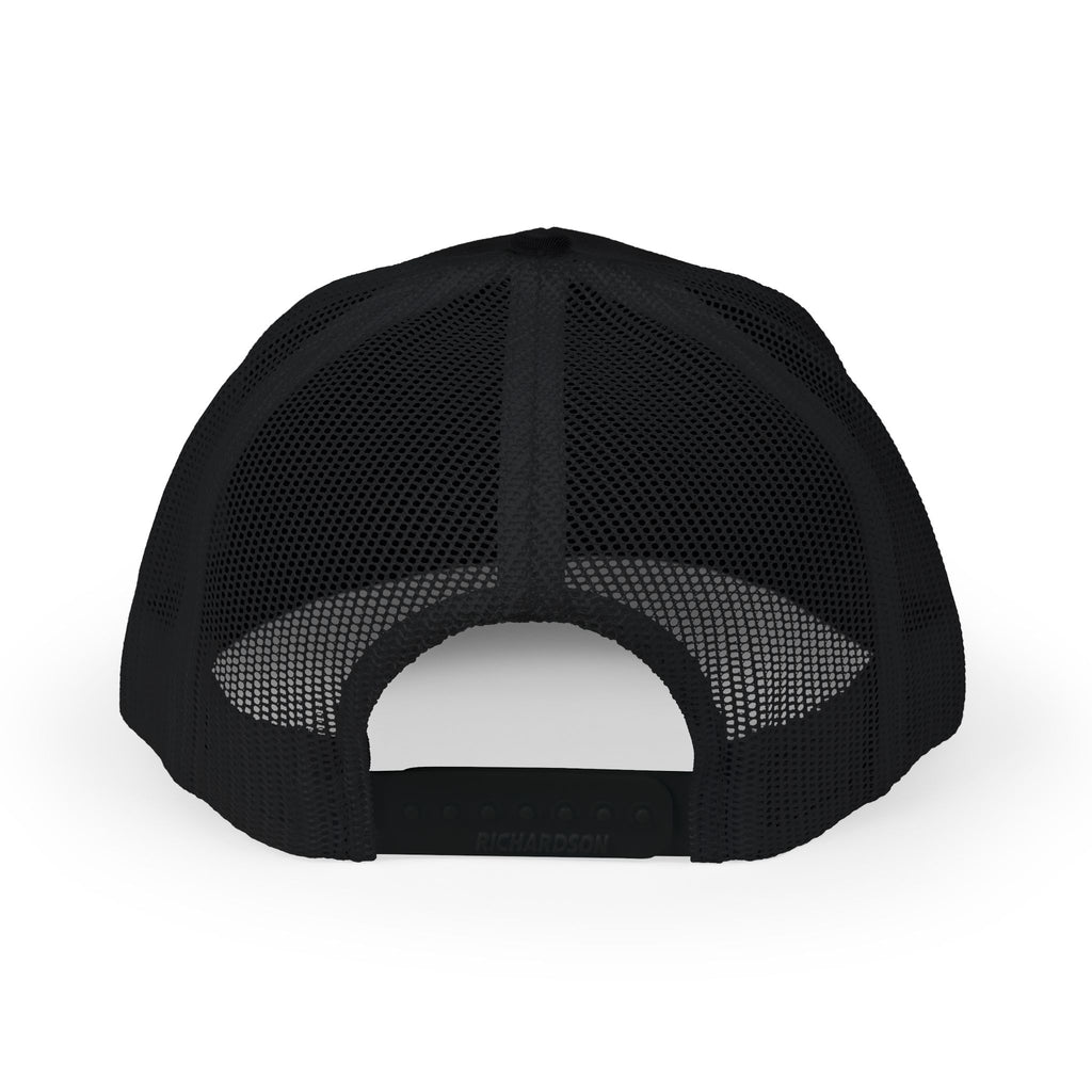 Religious Trucker Cap — Mosaic Sacred Heart Patch Snapback