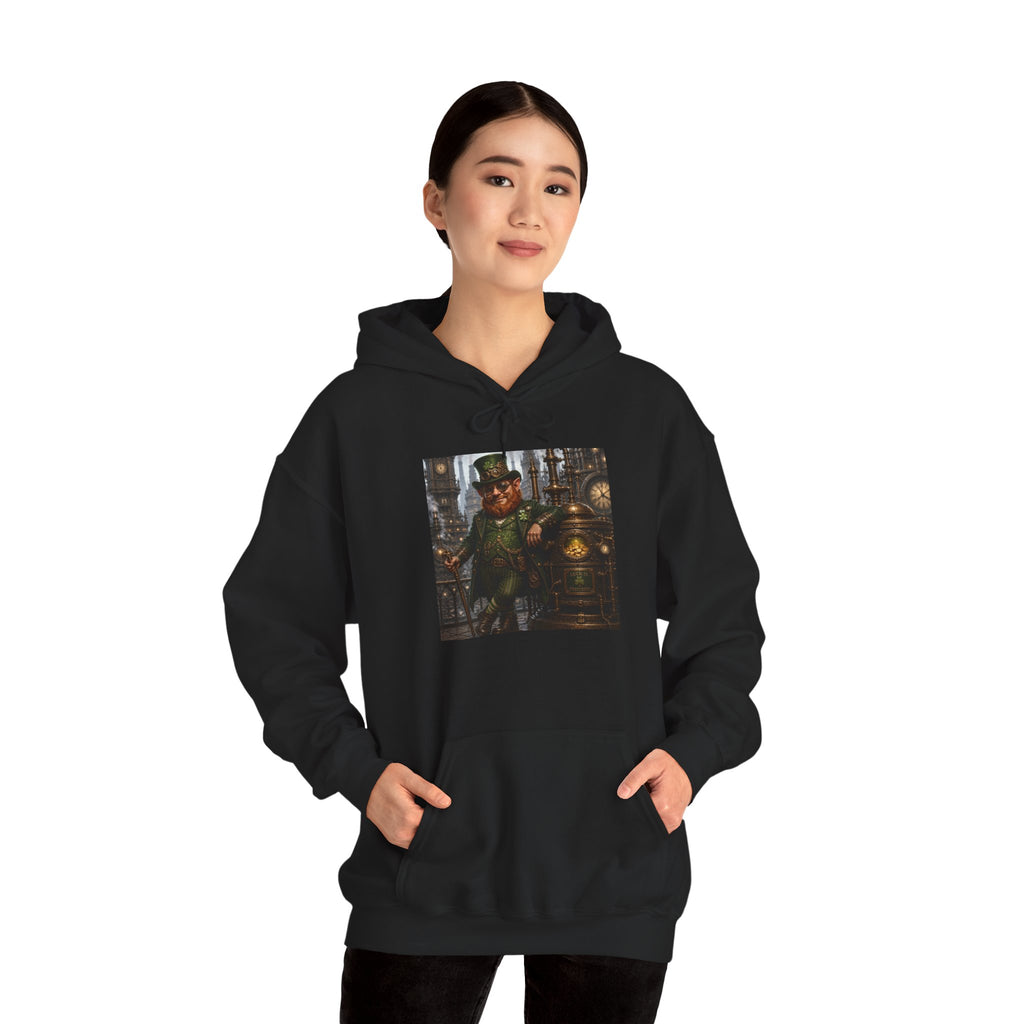 Steampunk City Explorer Hoodie — Vintage Sci‑Fi Pilot Graphic