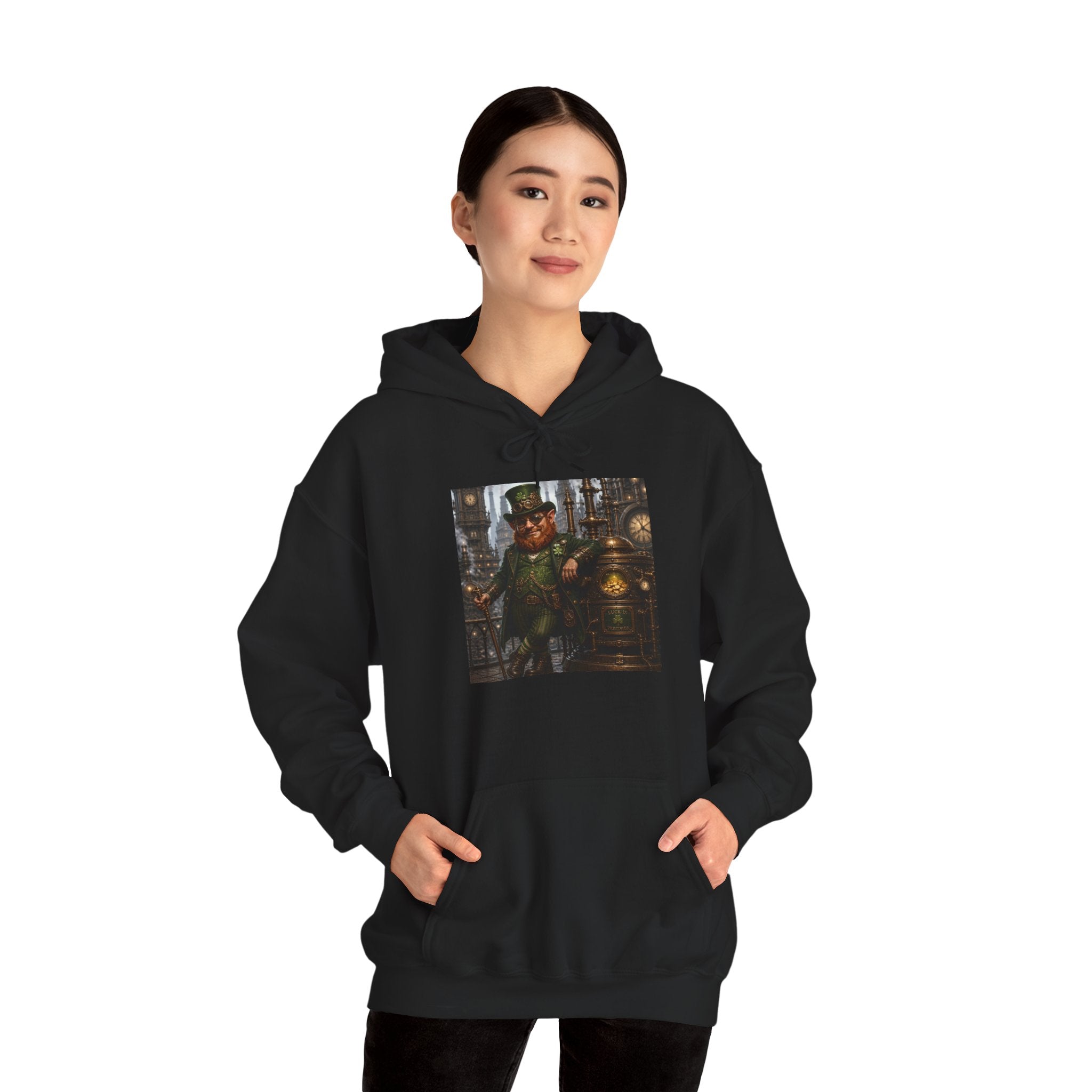 Steampunk City Explorer Hoodie — Vintage Sci‑Fi Pilot Graphic