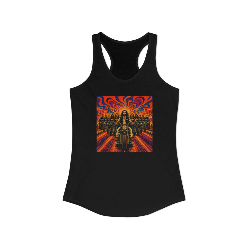 Women's Ideal Racerback Tank-Yashua/Jesus biker