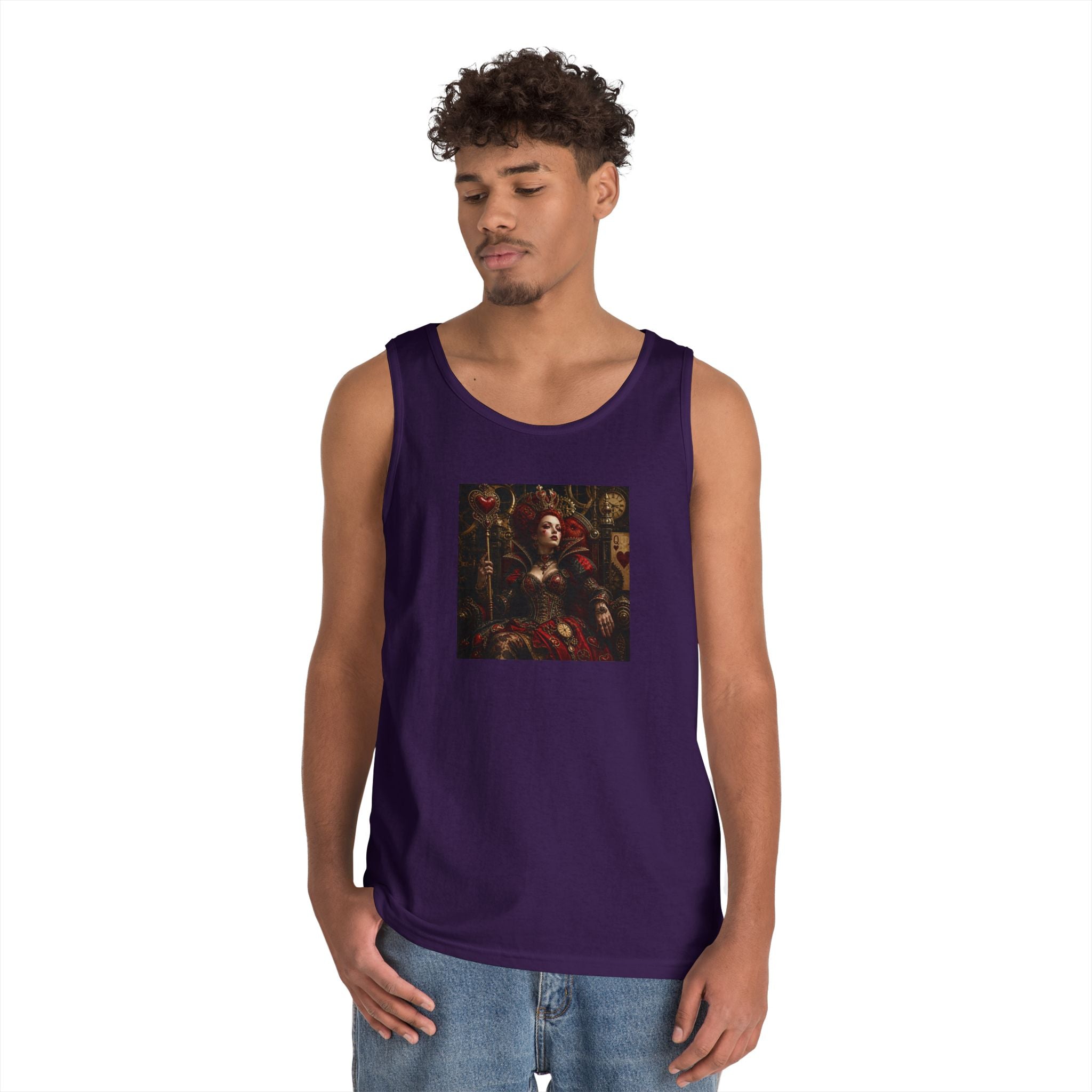 Renaissance Steampunk Art Tank Top — Gothic Queen Portrait Graphic Tank