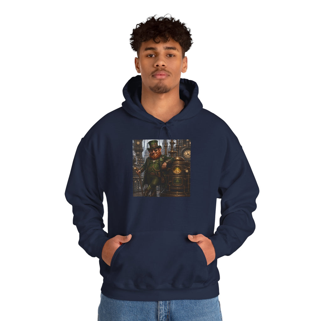 Steampunk City Explorer Hoodie — Vintage Sci‑Fi Pilot Graphic