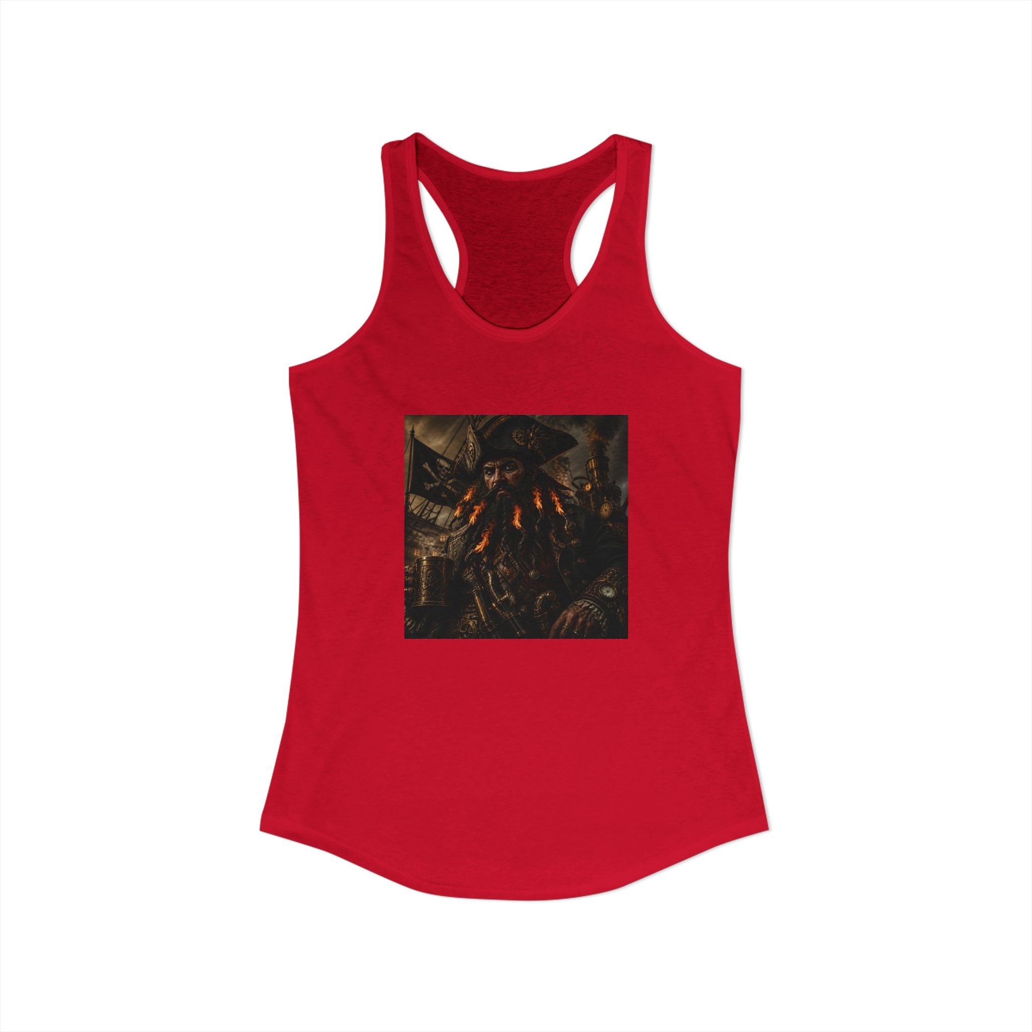 Women's Ideal Racerback Tank -  Steam punk Black Beard-Pirate
