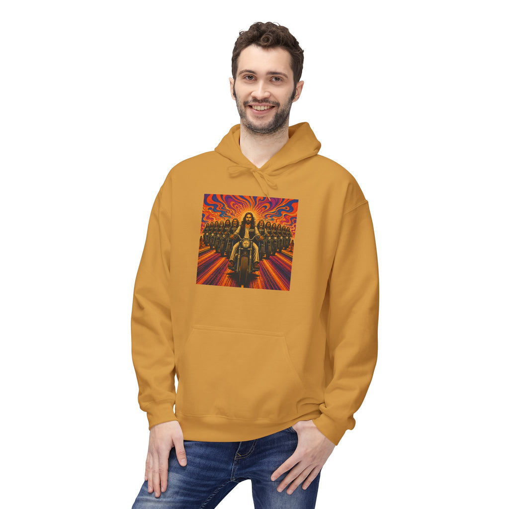 Yashua/Jesus 60's biker hoodie