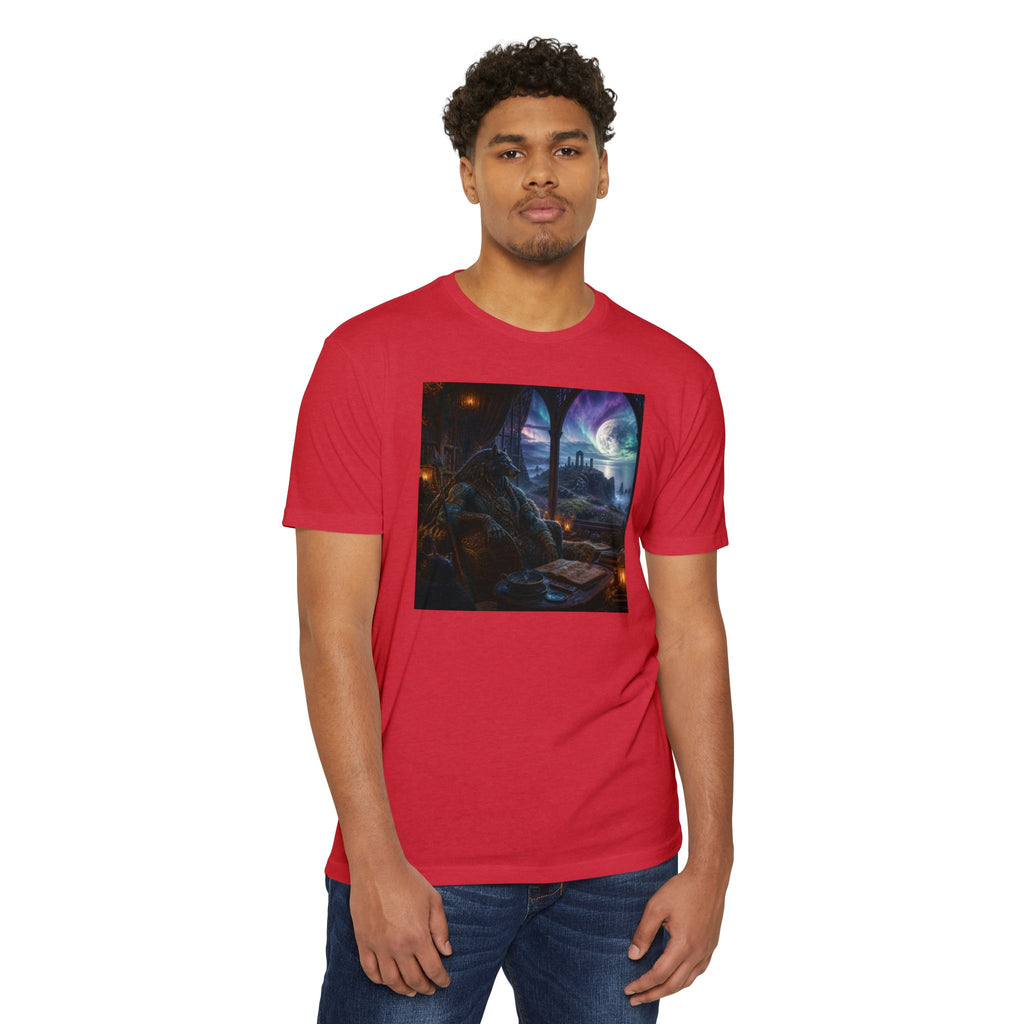 Fantasy Mage Scene T‑Shirt — Celtic Mystical Wizardry Night Graphic Tee