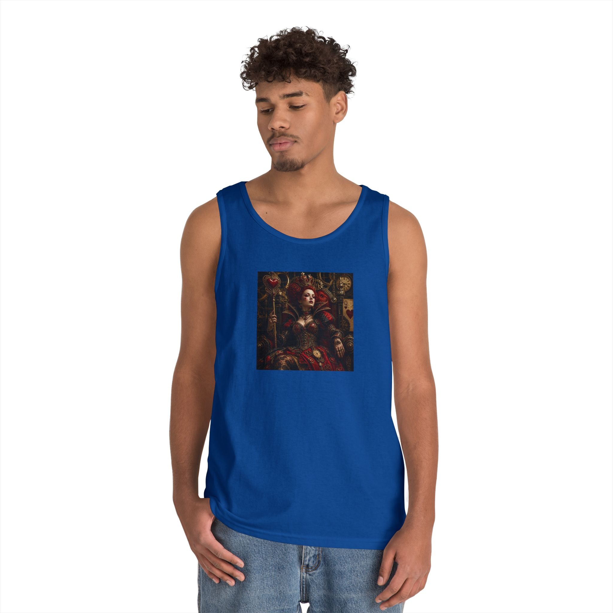 Renaissance Steampunk Art Tank Top — Gothic Queen Portrait Graphic Tank