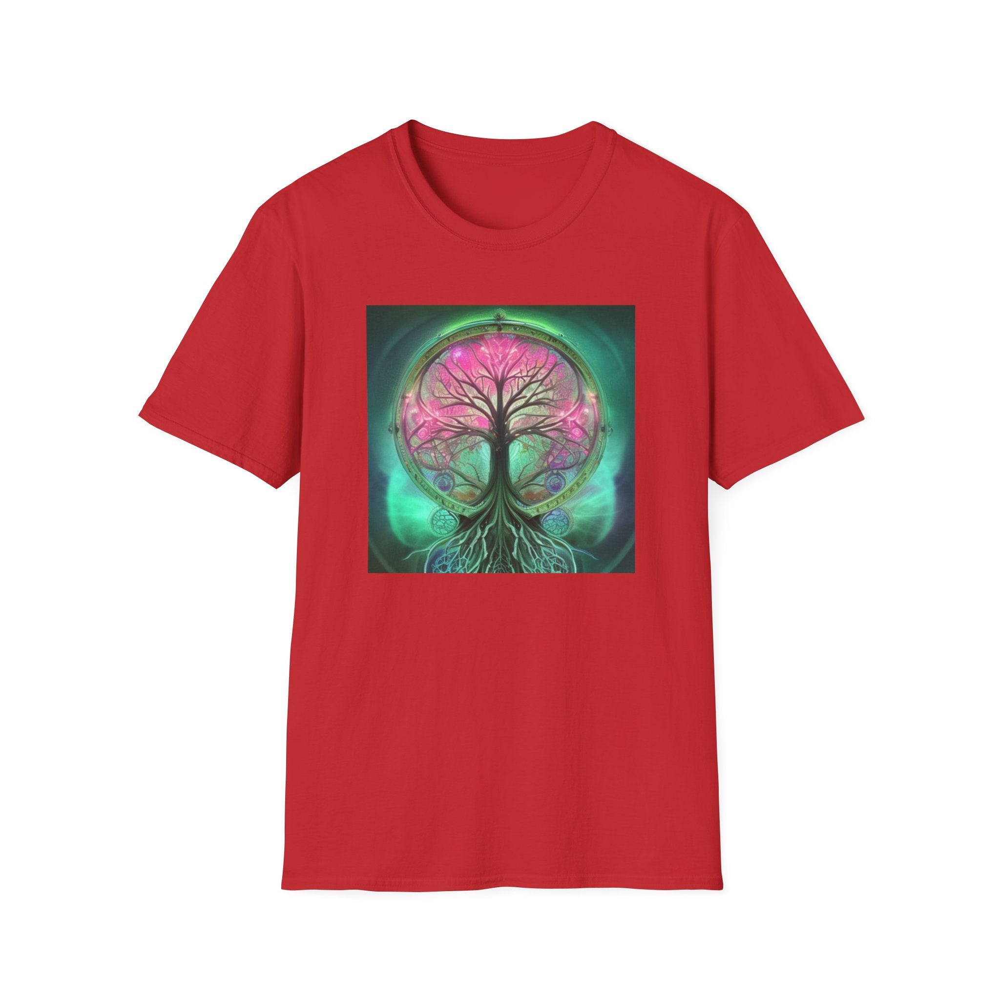 Tree of Life Graphic T-Shirt — Pink & Teal Mystic Nature Design