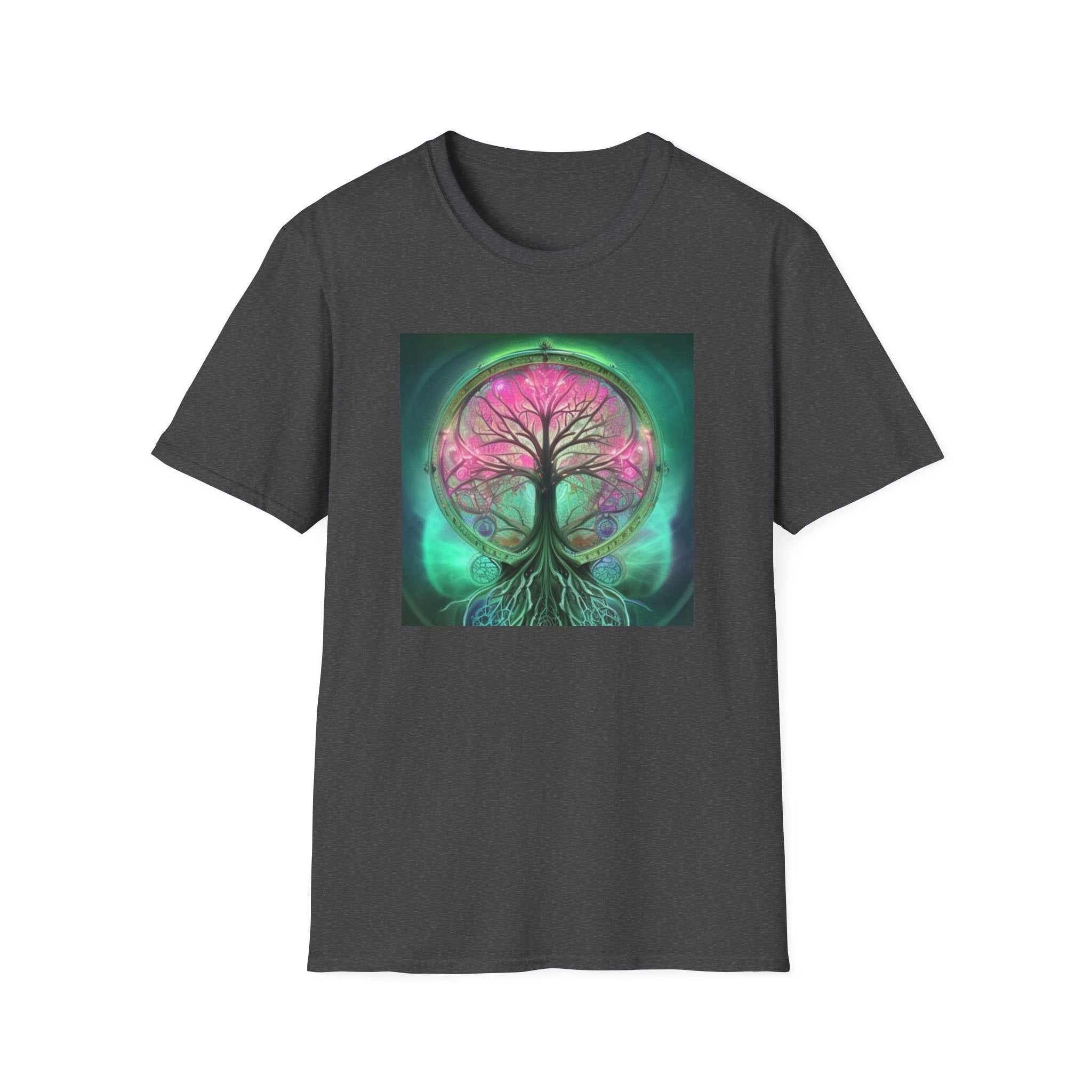 Tree of Life Graphic T-Shirt — Pink & Teal Mystic Nature Design