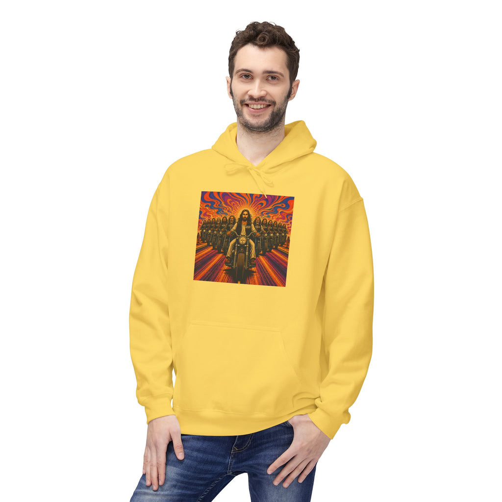 Yashua/Jesus 60's biker hoodie