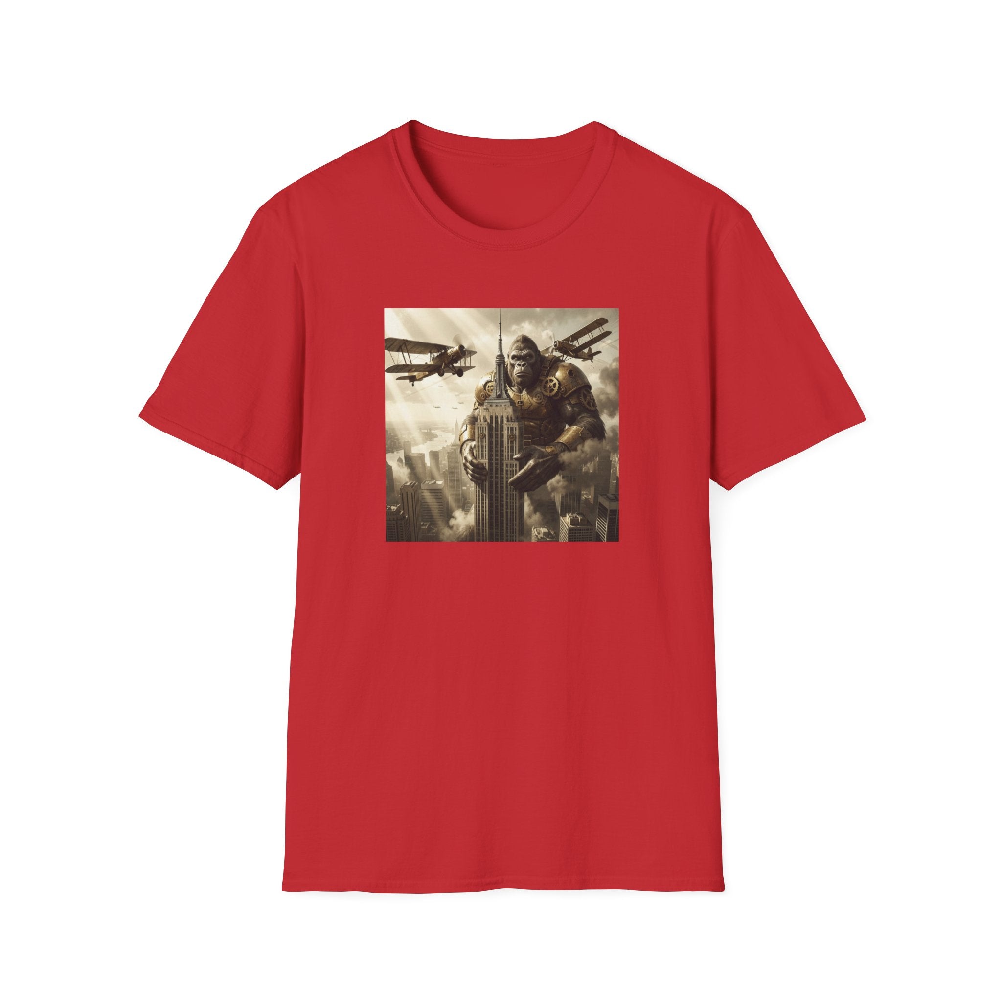 King Kong Cityscape T-Shirt — Vintage Ape vs Biplanes Graphic Tee