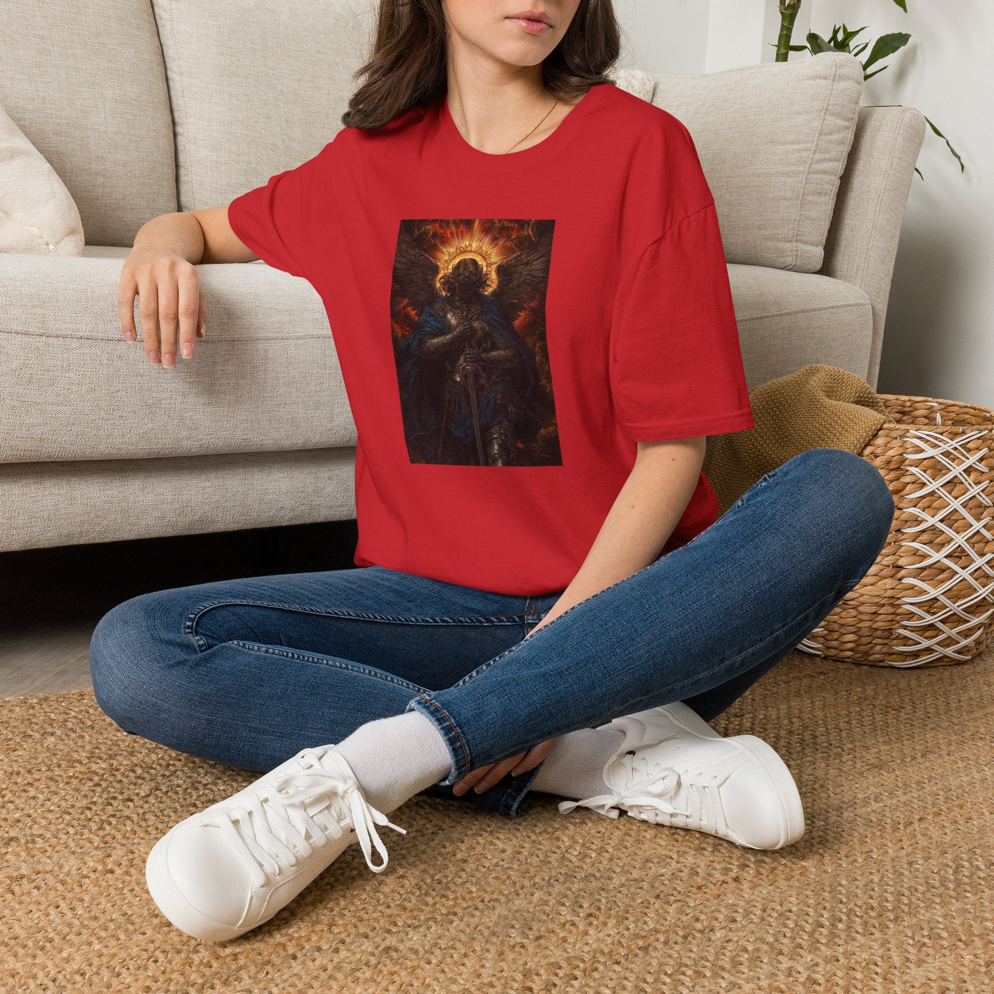 Graphic T-Shirt — Dark Angel Halo  religious Art Tee