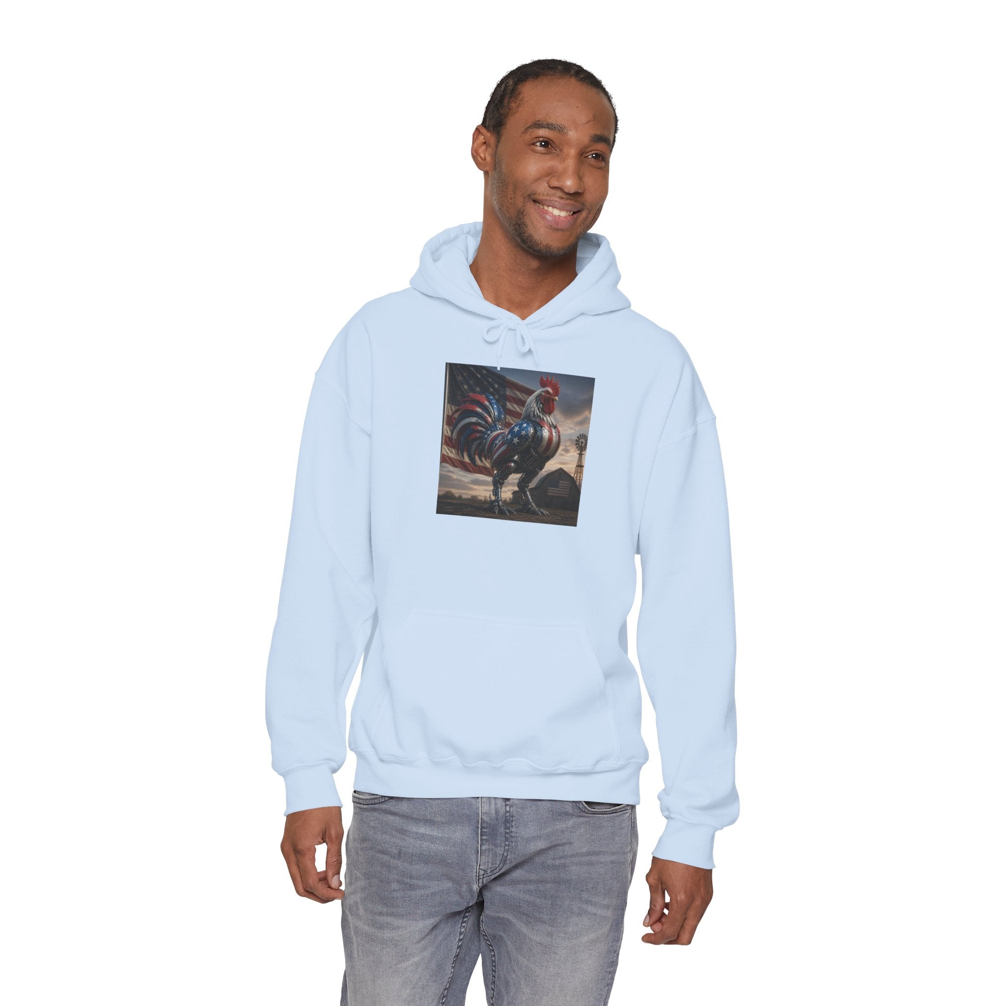 Rooster Art Hoodie — Vintage Rooster Illustration Pullover