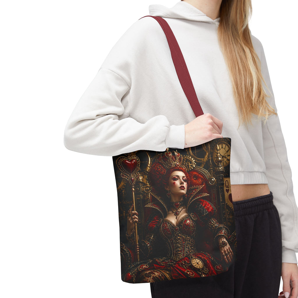 Gothic Queen & Jester All-Over Print Tote Bag — Dark Fantasy  Steampunk Art Tote for Gothic Fashion & Cosplay