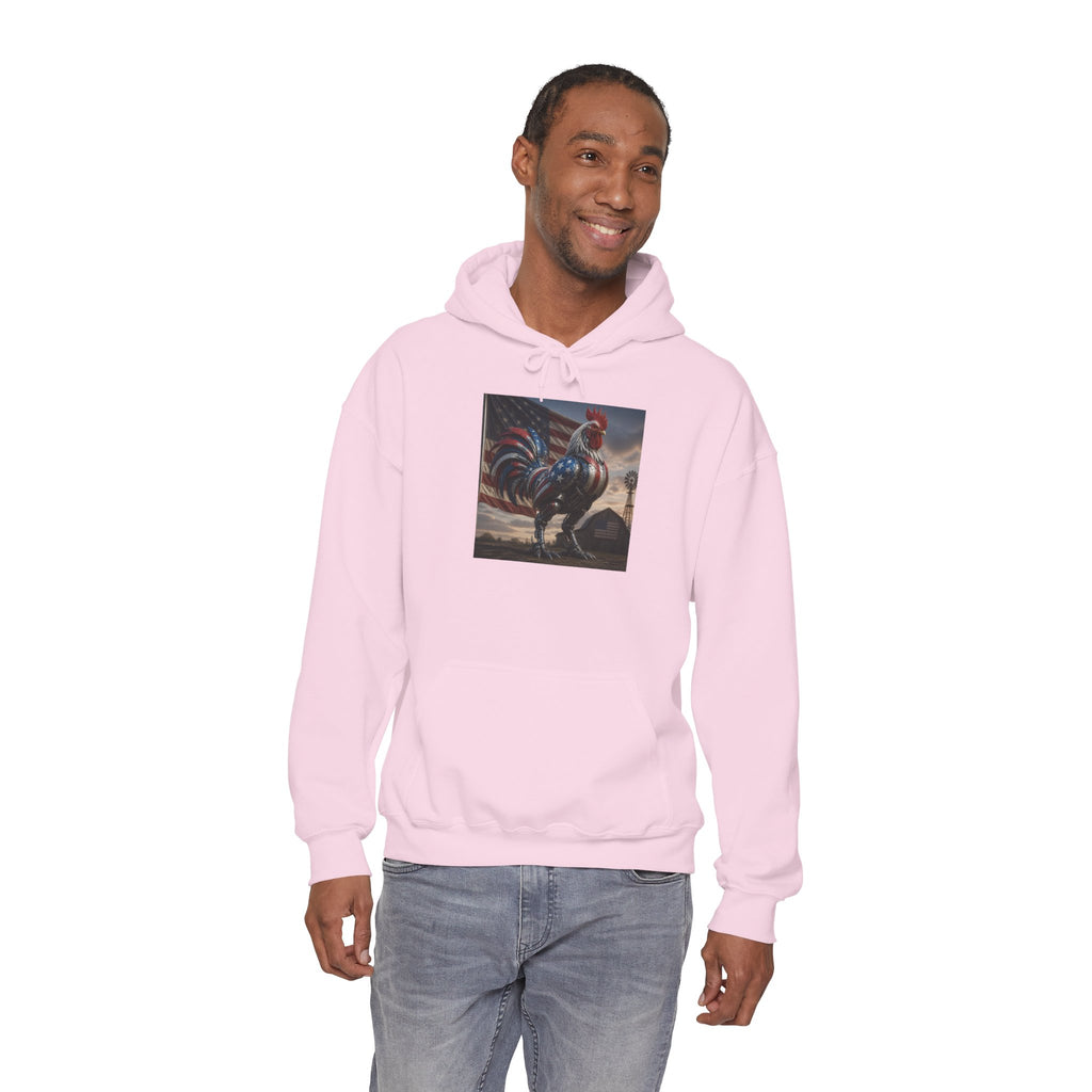 Rooster Art Hoodie — Vintage Rooster Illustration Pullover