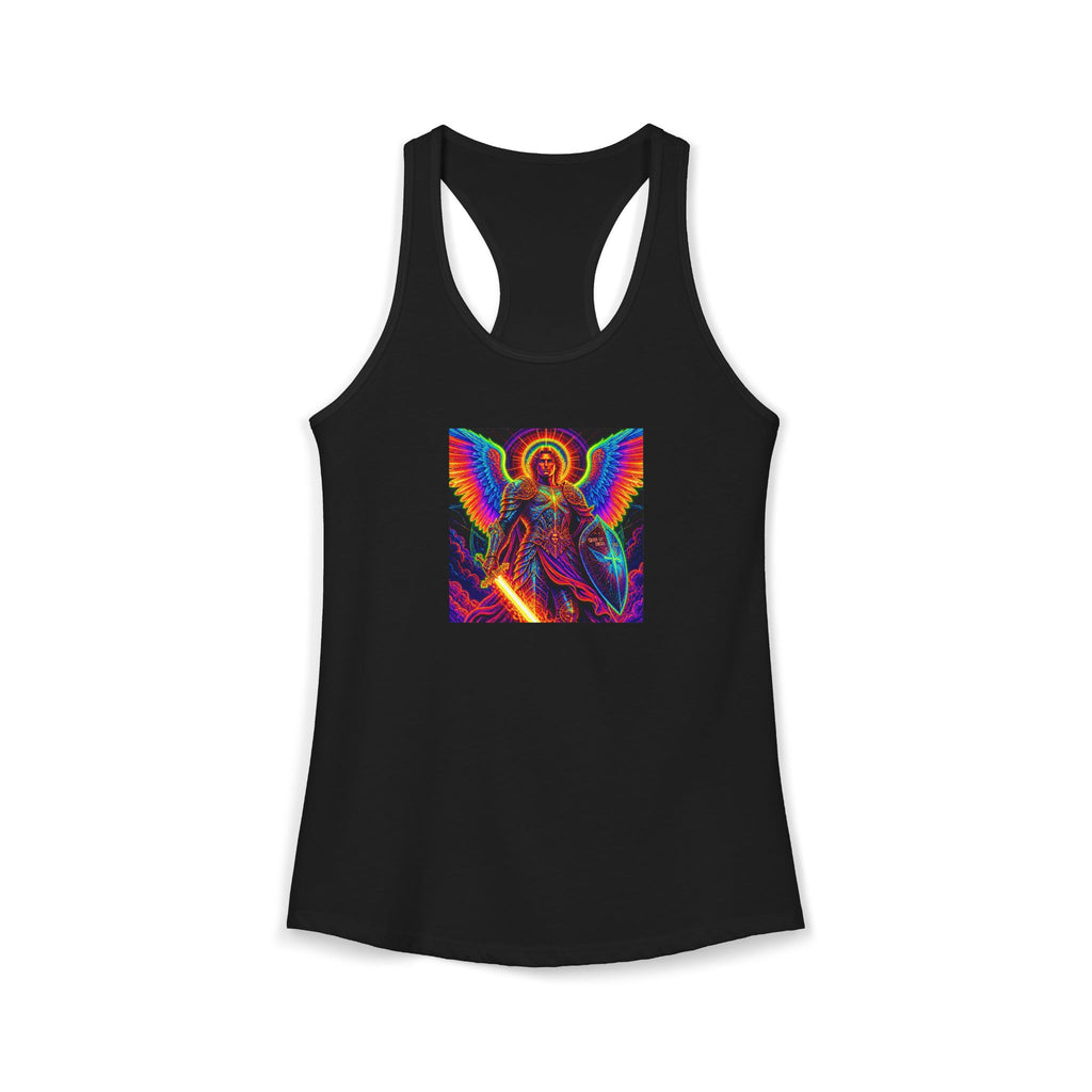 Neon St. Michael religious tank Women's Ideal Racerback Tank