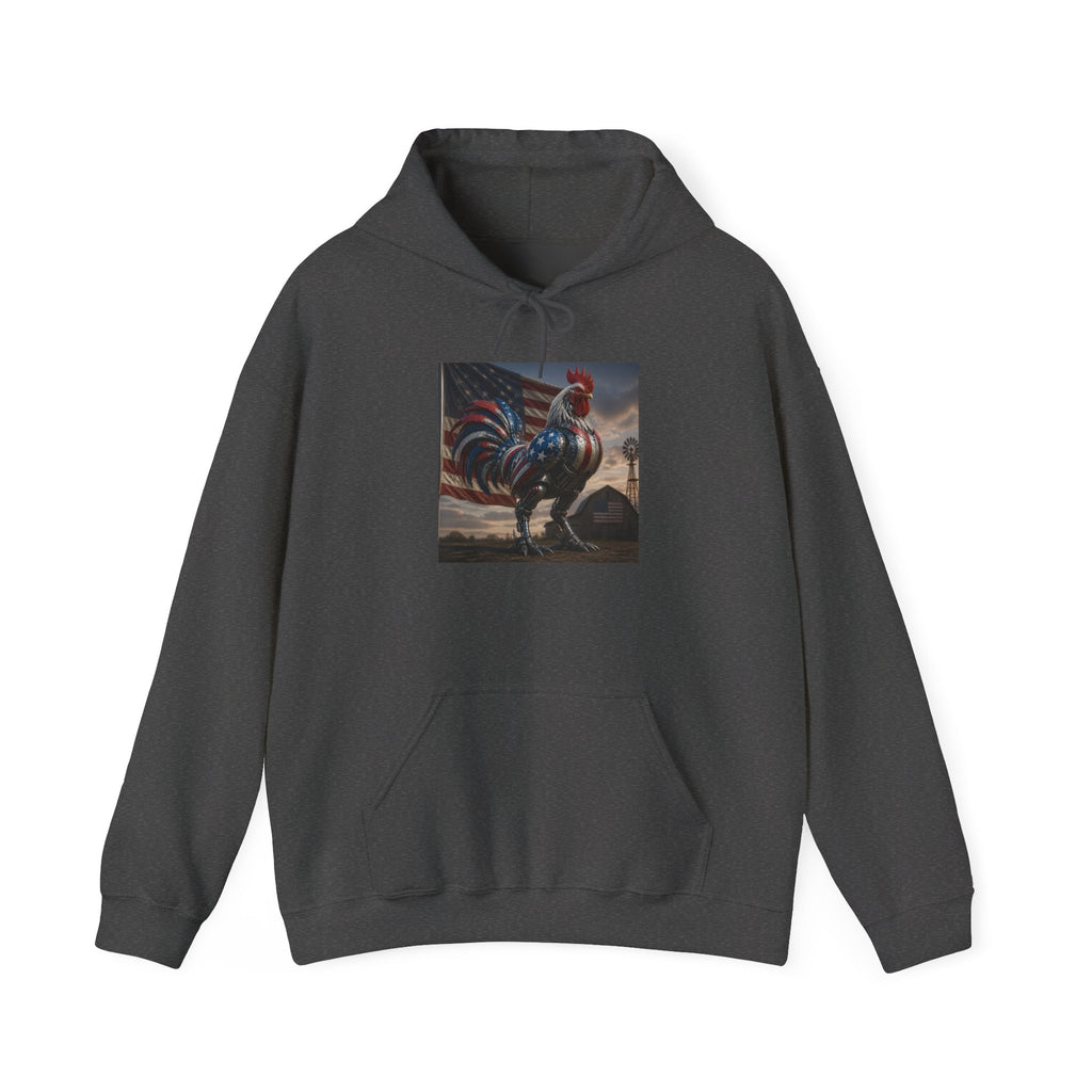 Rooster Art Hoodie — Vintage Rooster Illustration Pullover