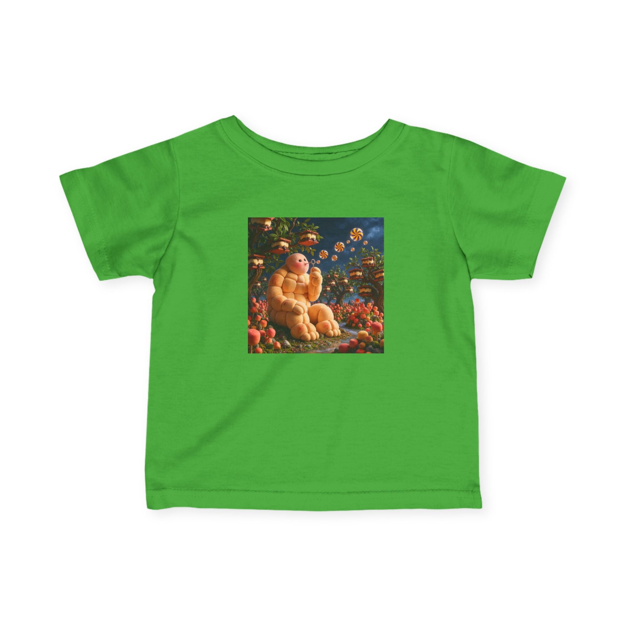 Infant Tee — Cute Chubby Pumpkin Baby in Autumn Harvest Illustration - Fantasy