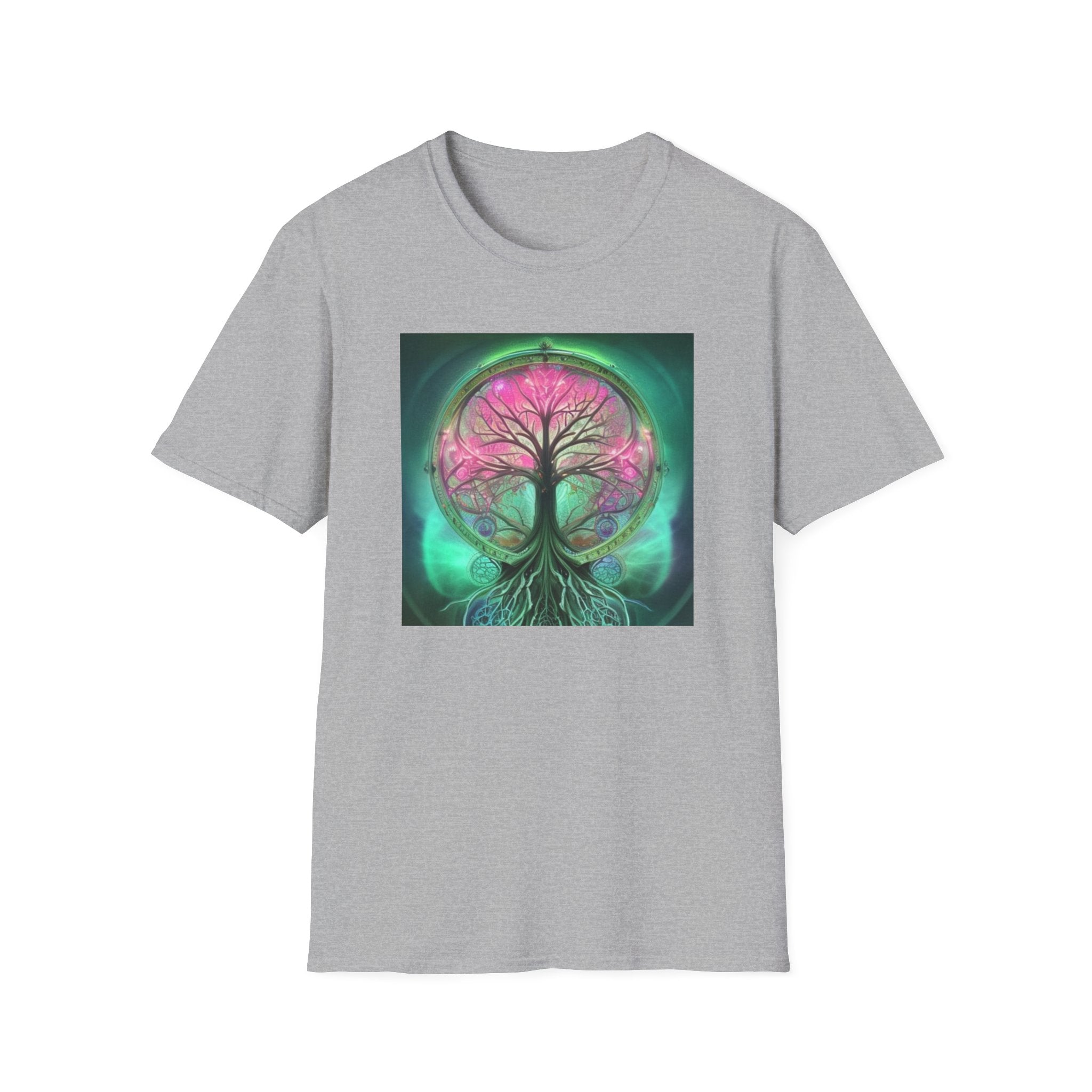 Tree of Life Graphic T-Shirt — Pink & Teal Mystic Nature Design