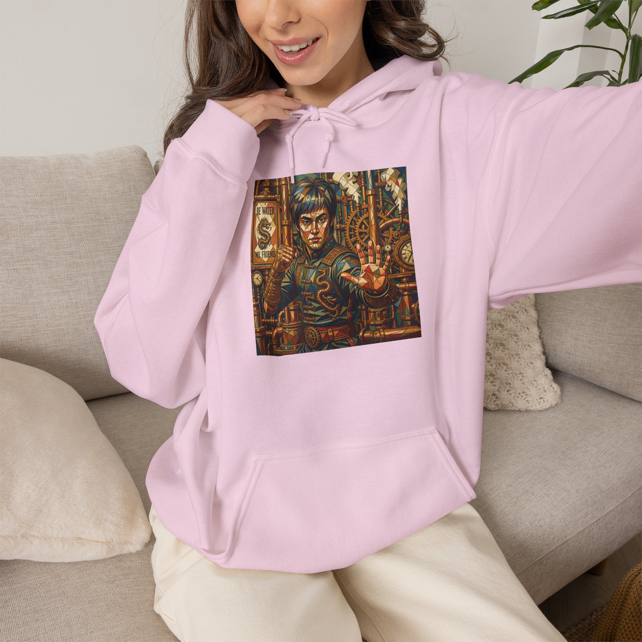 Hoodie —Steampunk Bruce Lee Artwork Hooded Sweatshirt