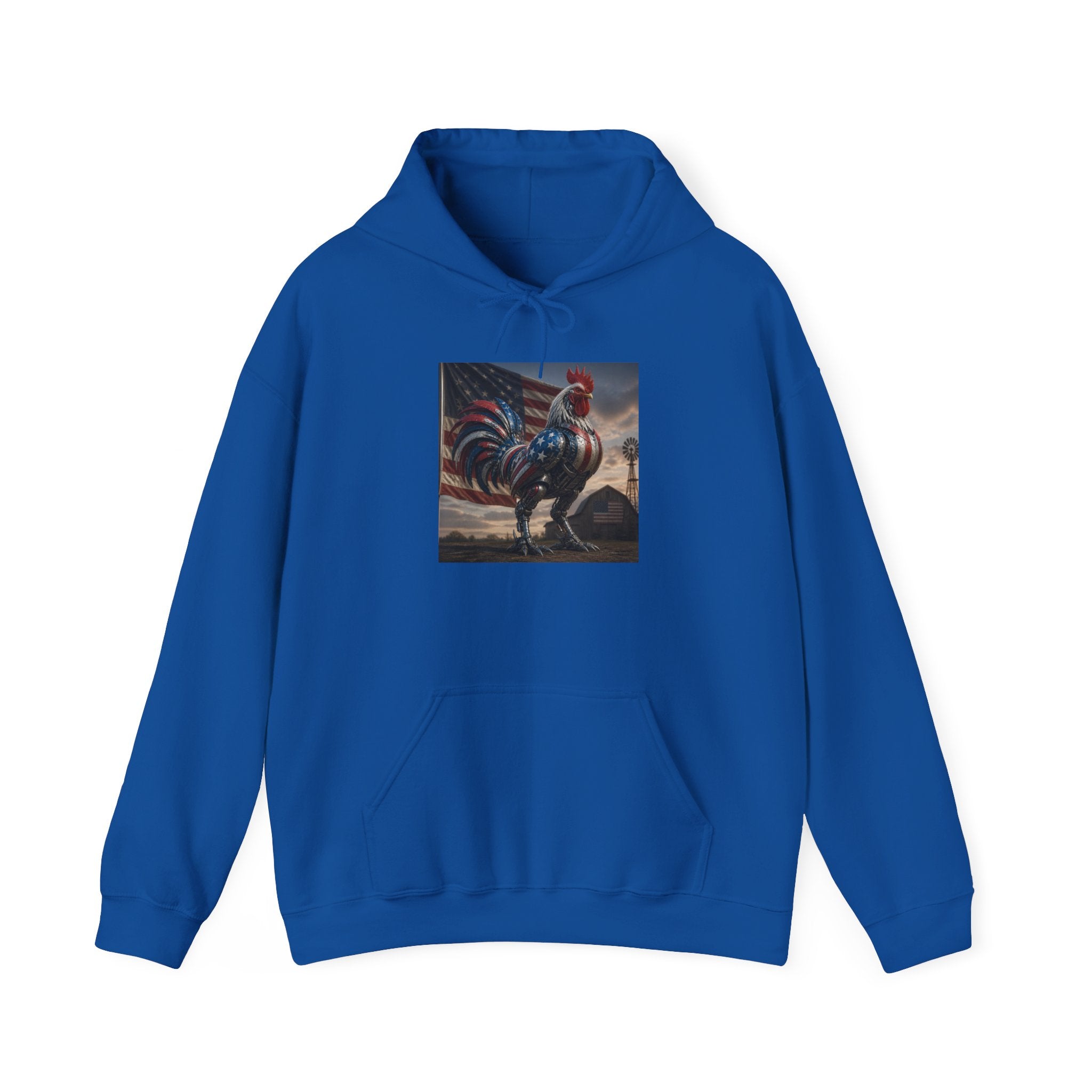 Rooster Art Hoodie — Vintage Rooster Illustration Pullover