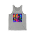 Psychedelic Jesus Portrait Tank Top — Neon Religious Art Graphic Tank
