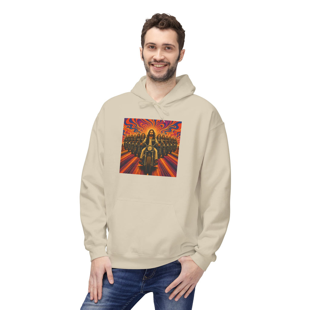 Yashua/Jesus 60's biker hoodie