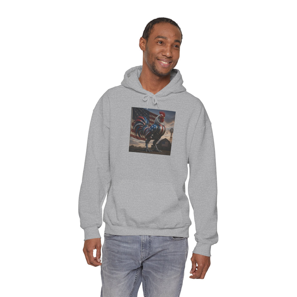 Rooster Art Hoodie — Vintage Rooster Illustration Pullover