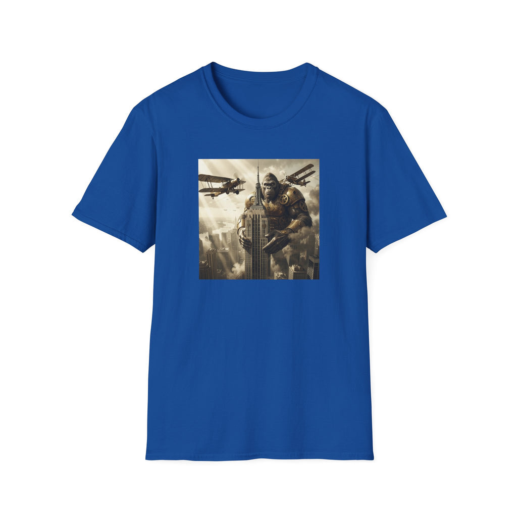King Kong Cityscape T-Shirt — Vintage Ape vs Biplanes Graphic Tee