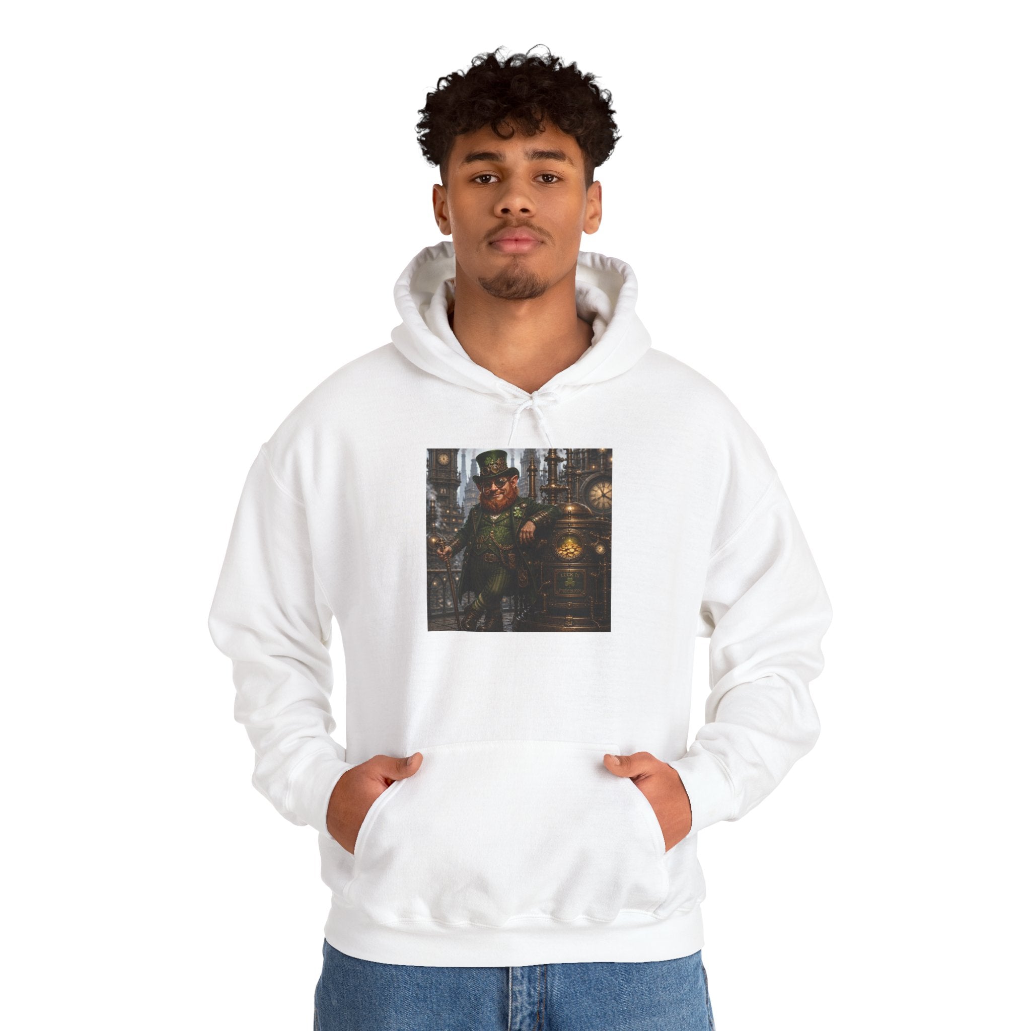 Steampunk City Explorer Hoodie — Vintage Sci‑Fi Pilot Graphic
