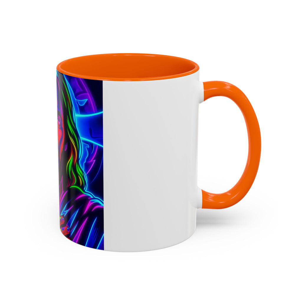 Neon Jesus Accent Coffee Mug – Vibrant Spiritual Art 11oz/15oz
