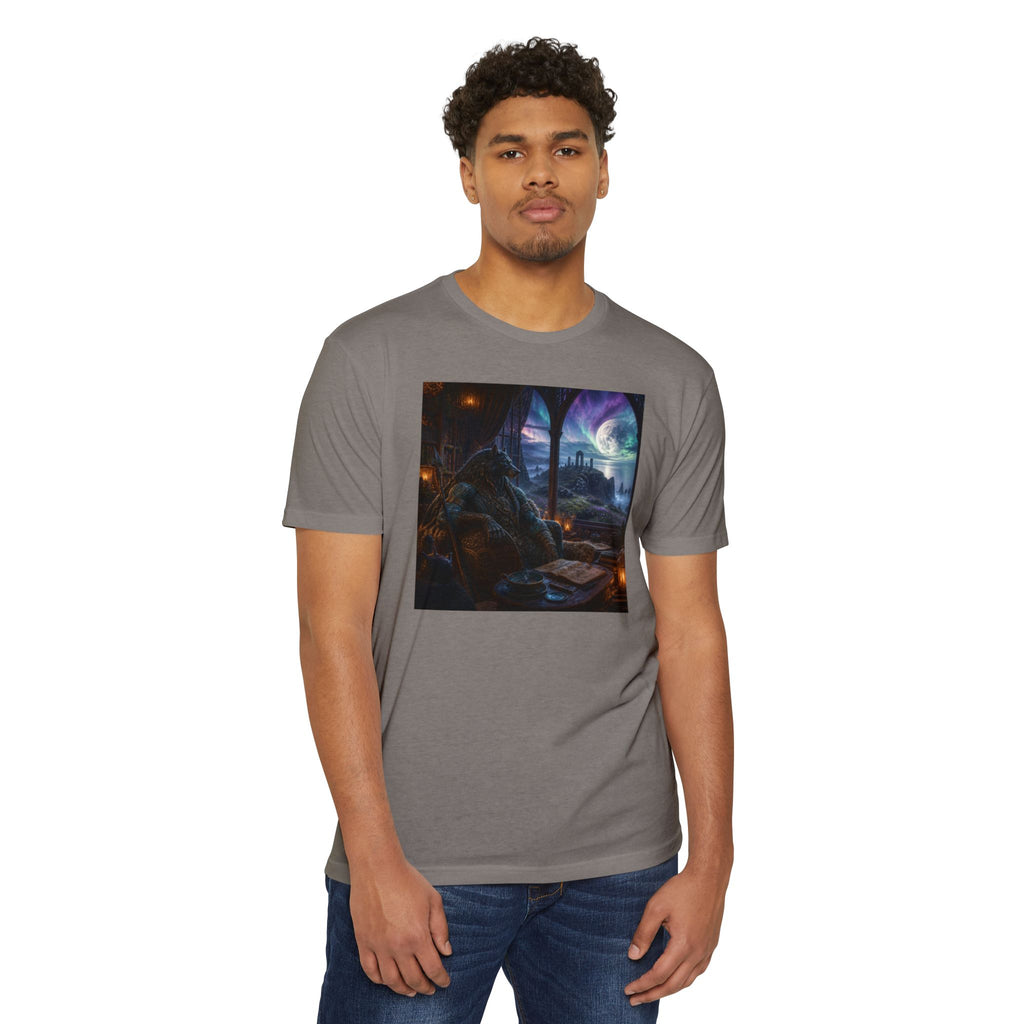 Fantasy Mage Scene T‑Shirt — Celtic Mystical Wizardry Night Graphic Tee