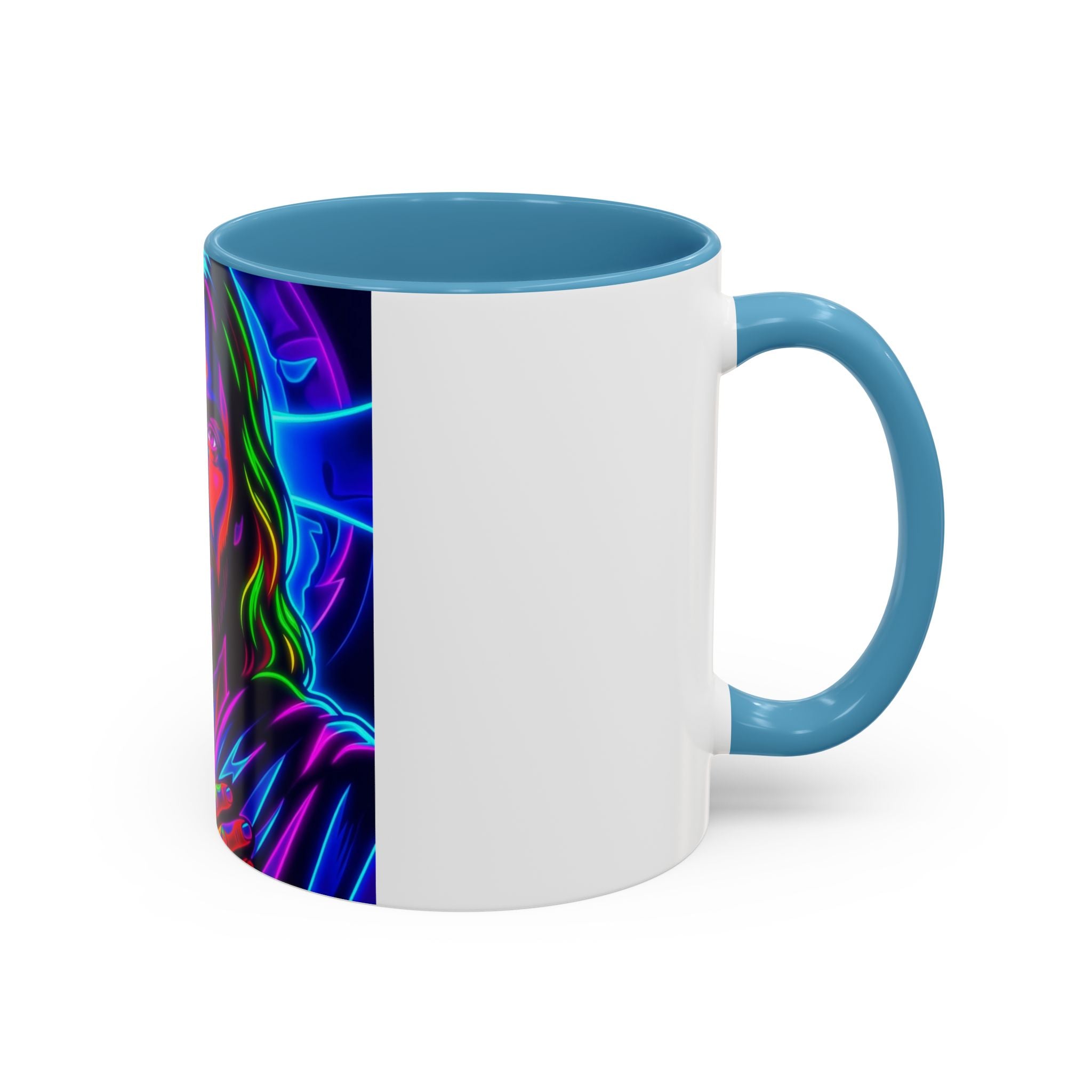 Neon Jesus Accent Coffee Mug – Vibrant Spiritual Art 11oz/15oz