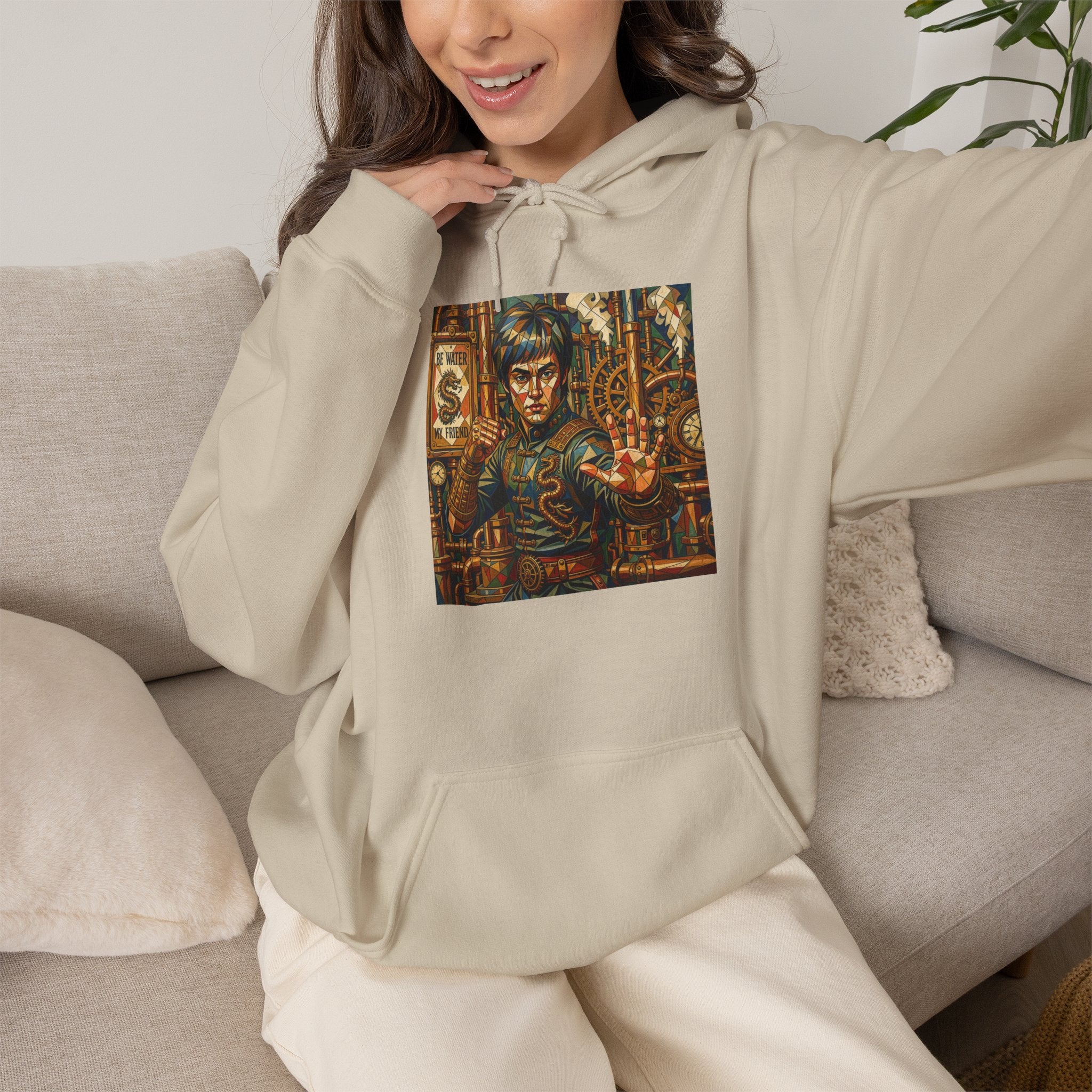 Hoodie —Steampunk Bruce Lee Artwork Hooded Sweatshirt