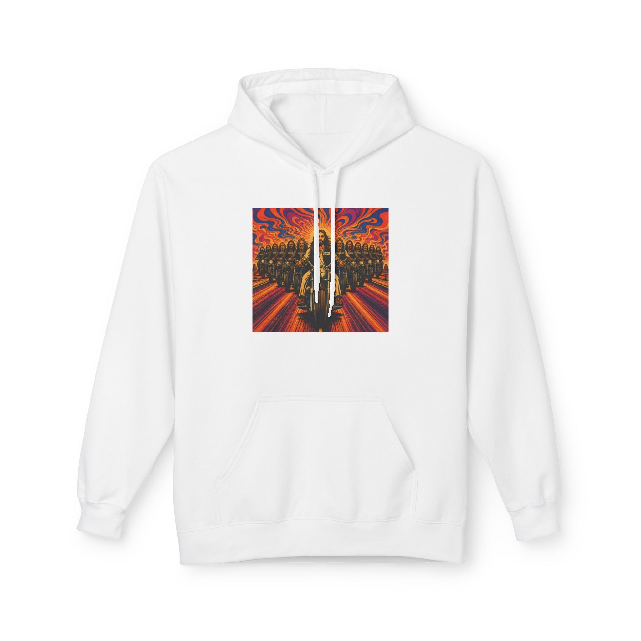 Yashua/Jesus 60's biker hoodie