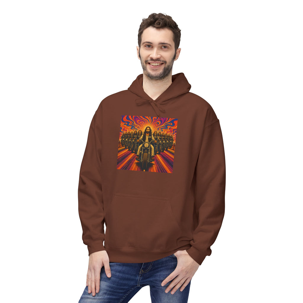 Yashua/Jesus 60's biker hoodie