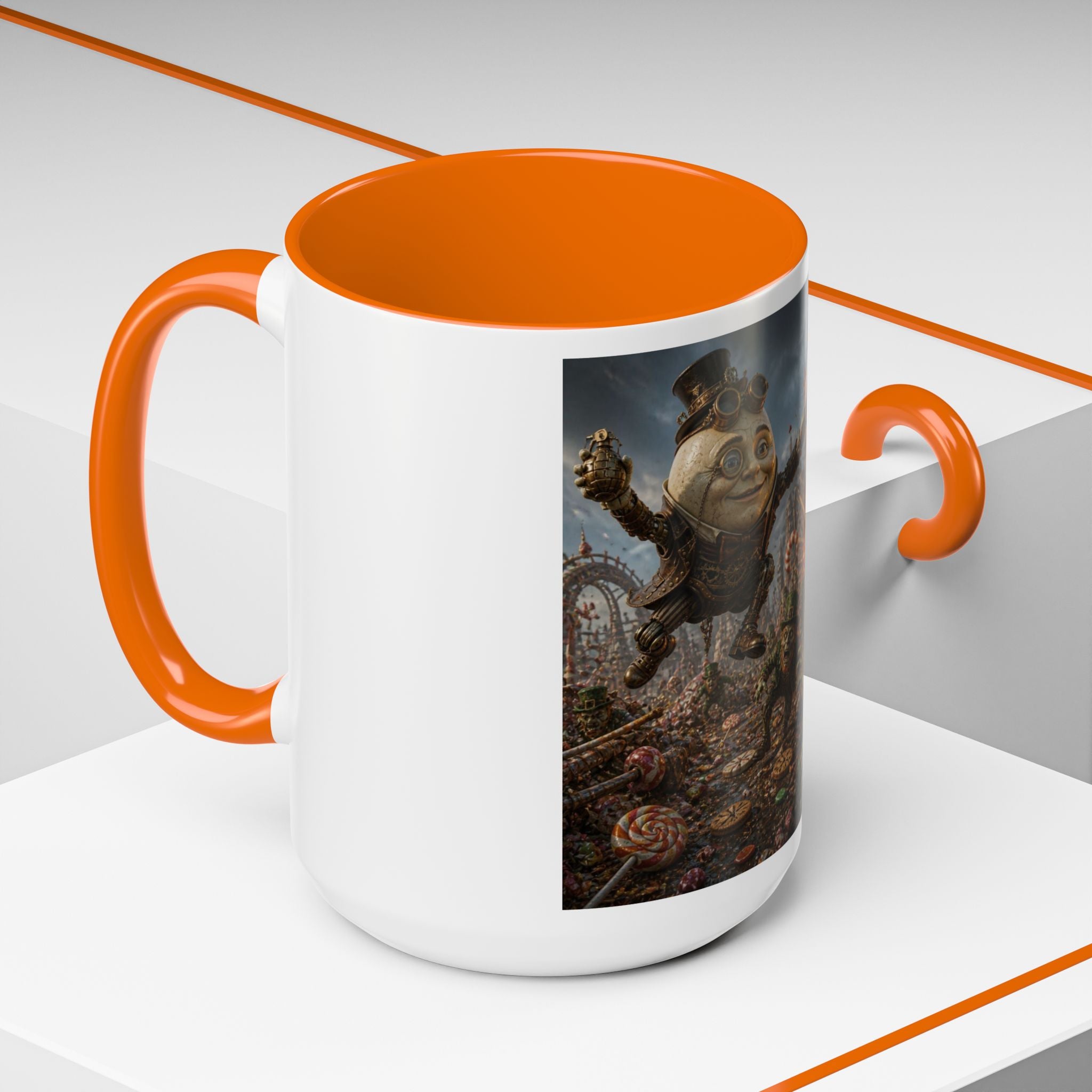 Steampunk Humpty Dumpty Fantasy Coffee Mug — Dark Fantasy Accent Mug (11/15oz)