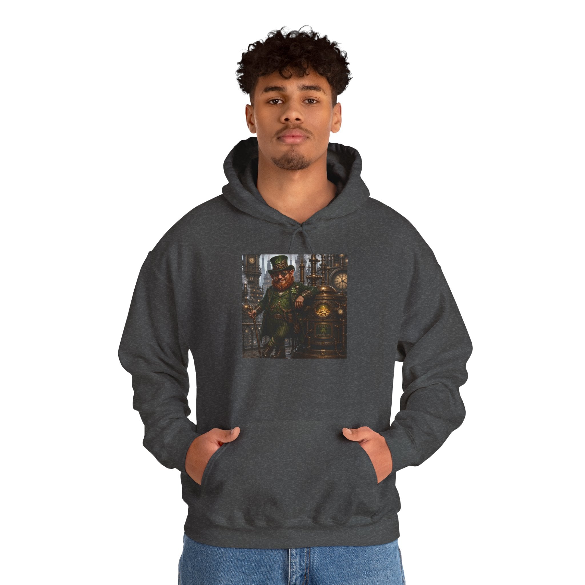 Steampunk City Explorer Hoodie — Vintage Sci‑Fi Pilot Graphic
